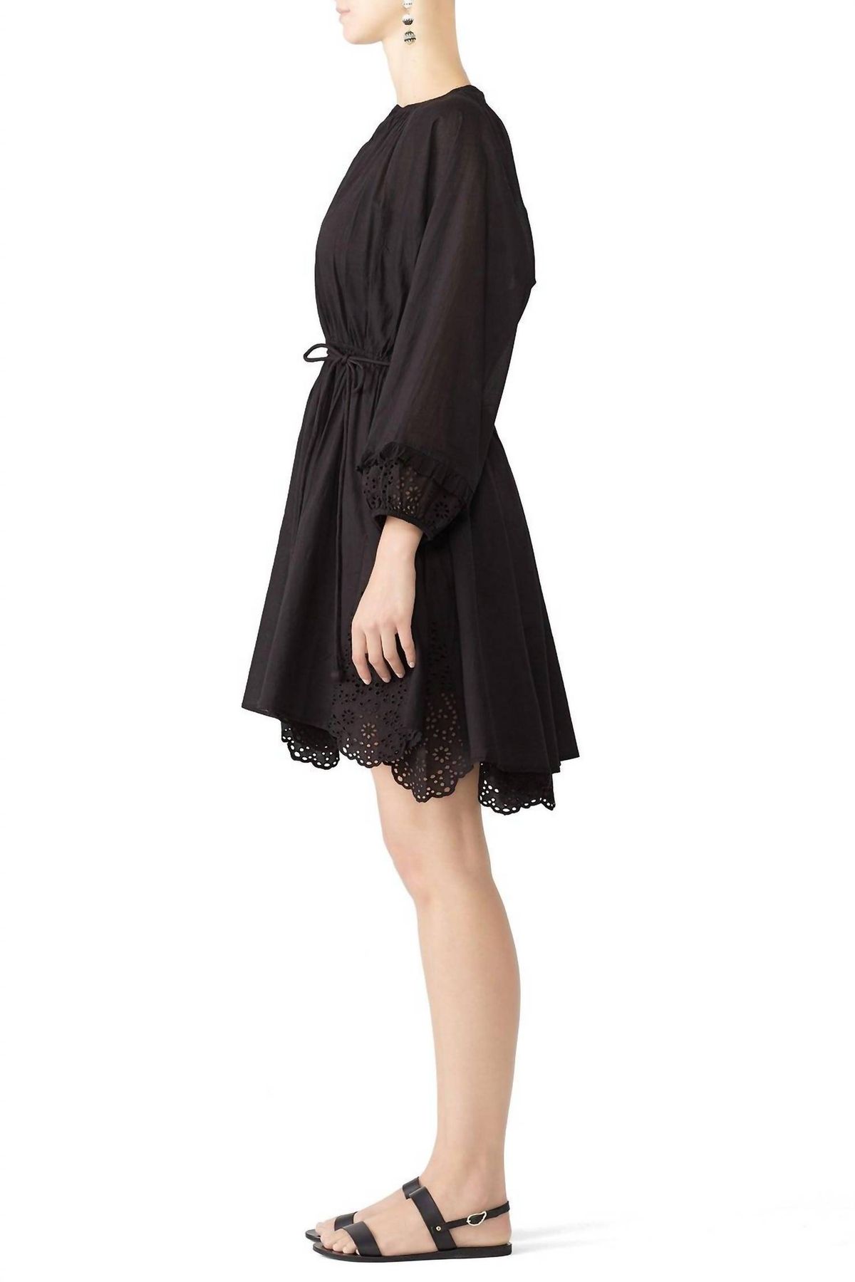 Style 1-524069279-2168-1 APIECE APART Size 8 Long Sleeve Black Cocktail Dress on Queenly