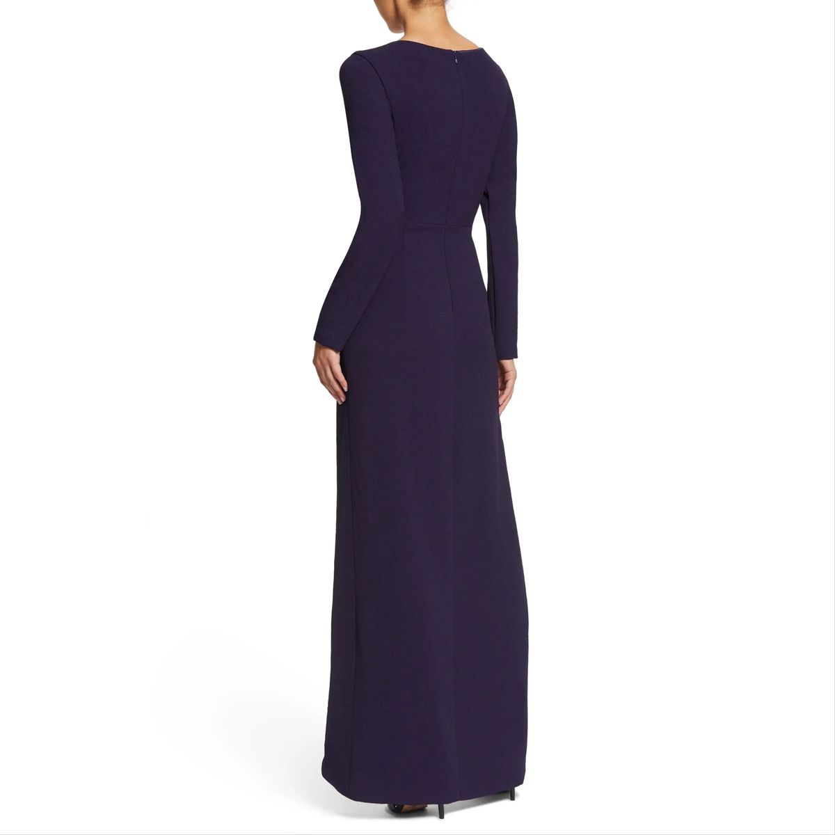 Style Naomi Dress the Population Size 10 Long Sleeve Sequined Purple Side Slit Dress on Queenly