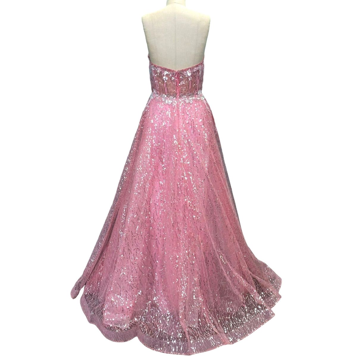 Style JVN08417 Jovani Size 6 Strapless Pink Ball Gown on Queenly