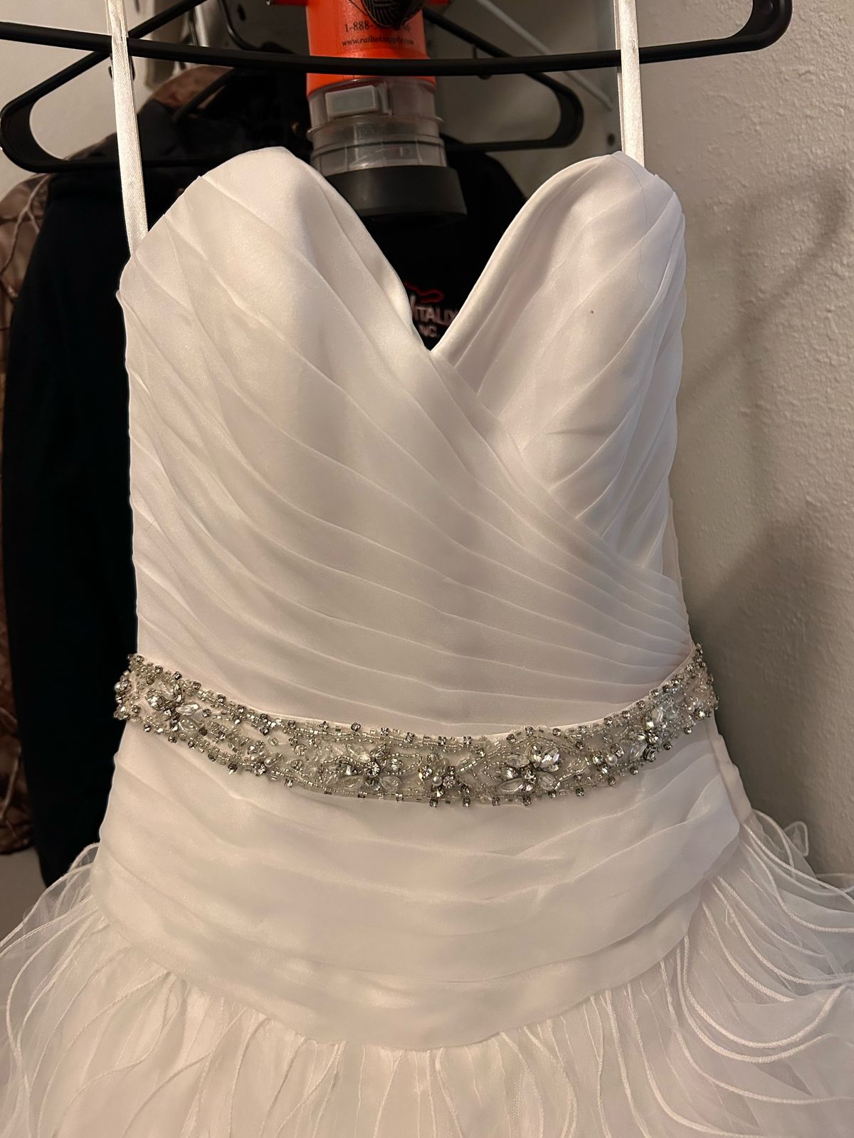 MoriLee Size 2 Wedding Strapless White Ball Gown on Queenly