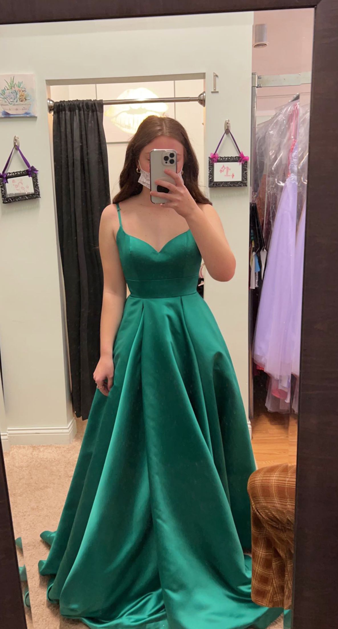 Size 4 Green Ball Gown on Queenly