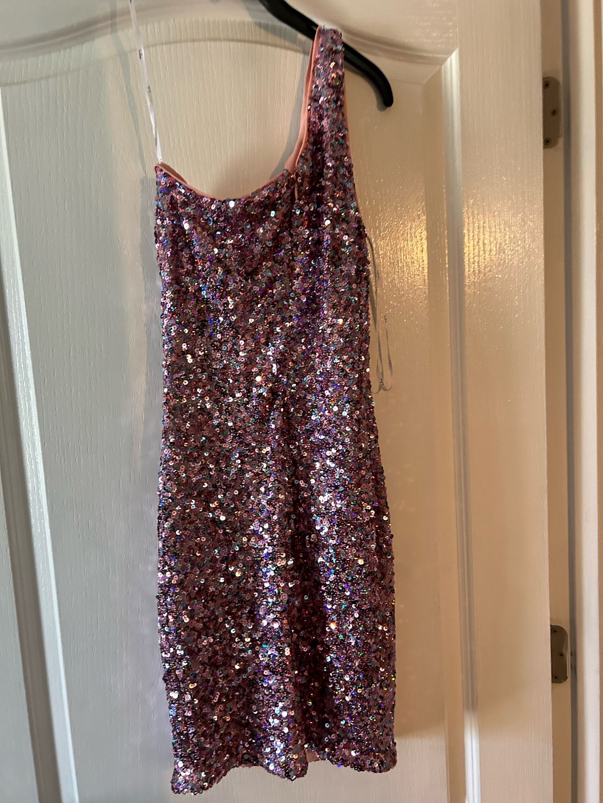 Size S Prom One Shoulder Pink Cocktail Dress on Queenly