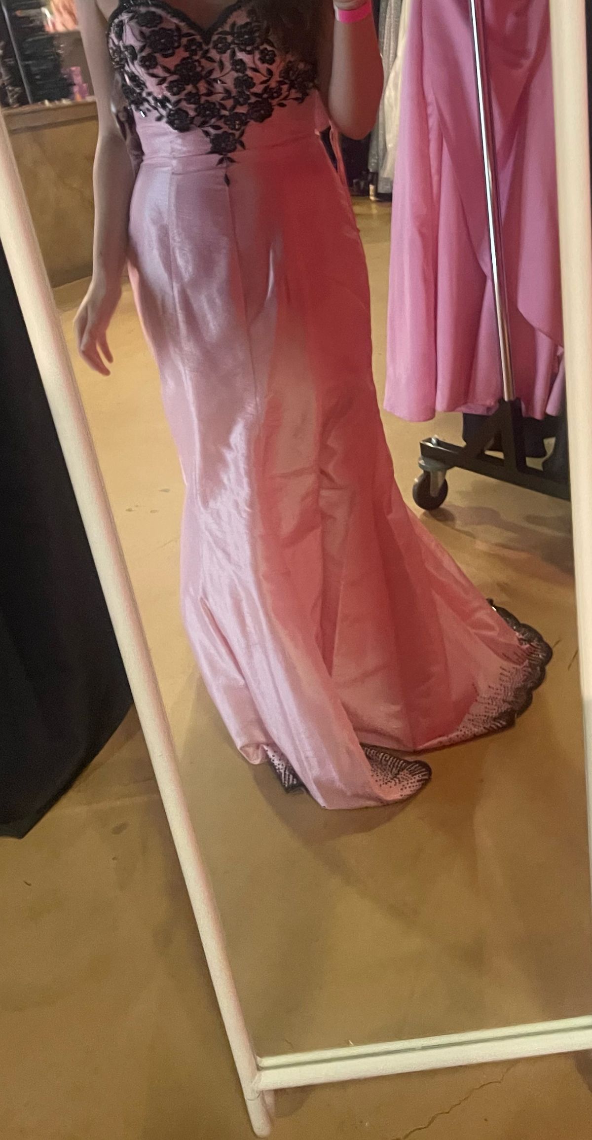 Size 6 Strapless Pink Mermaid Dress on Queenly