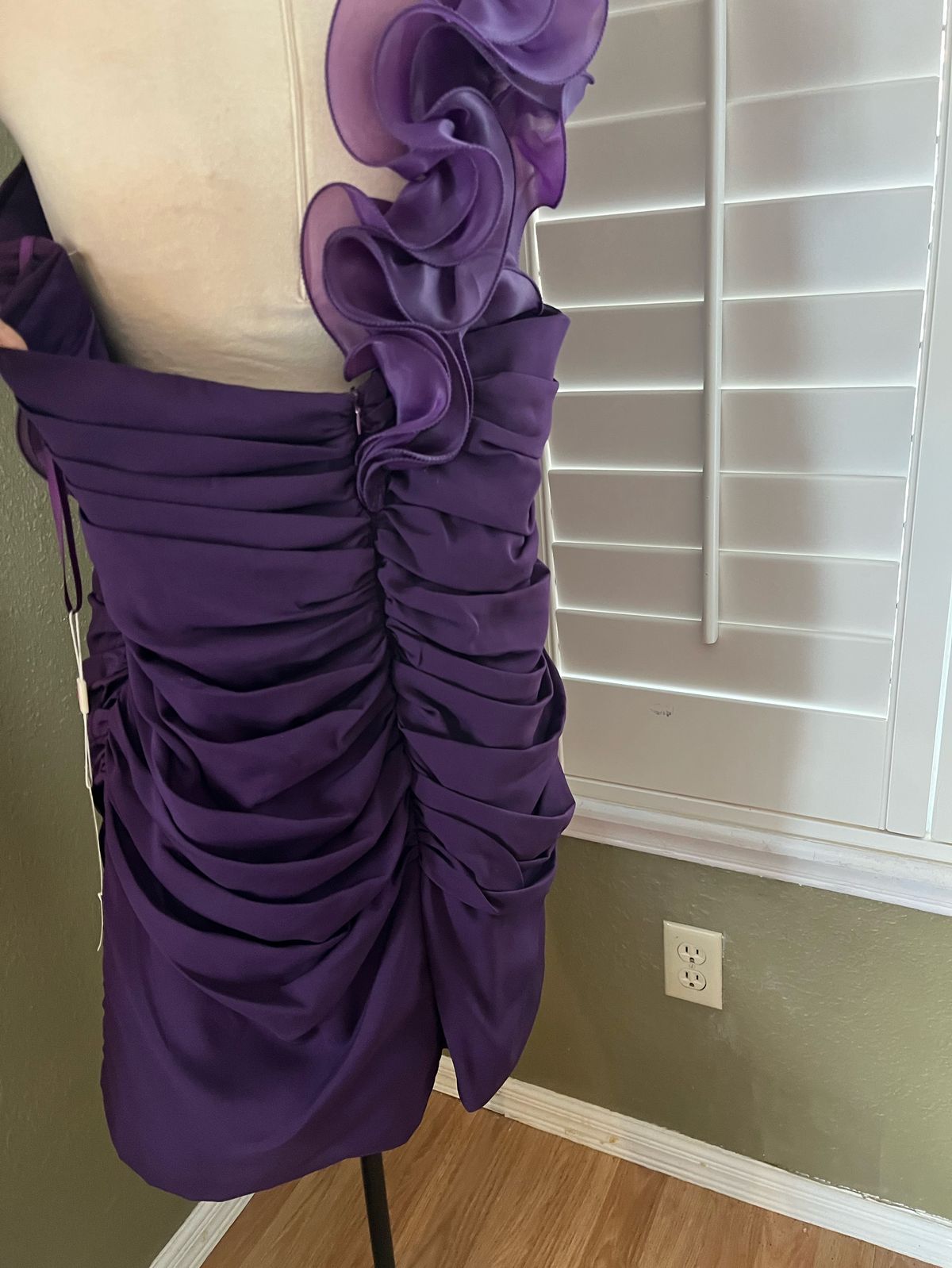 Cinderella Divine Size 3X Wedding Guest Strapless Satin Purple Cocktail Dress on Queenly