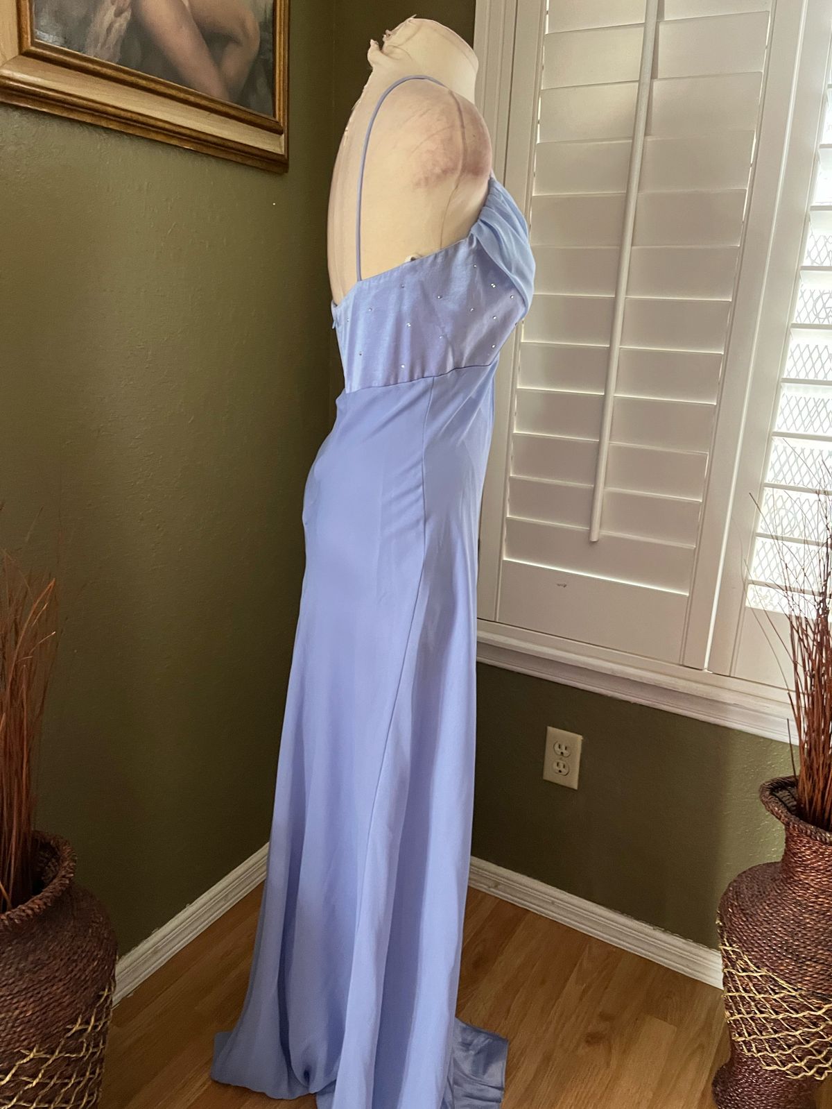 Cinderella Divine Size XS Prom Plunge Blue A-line Dress on Queenly