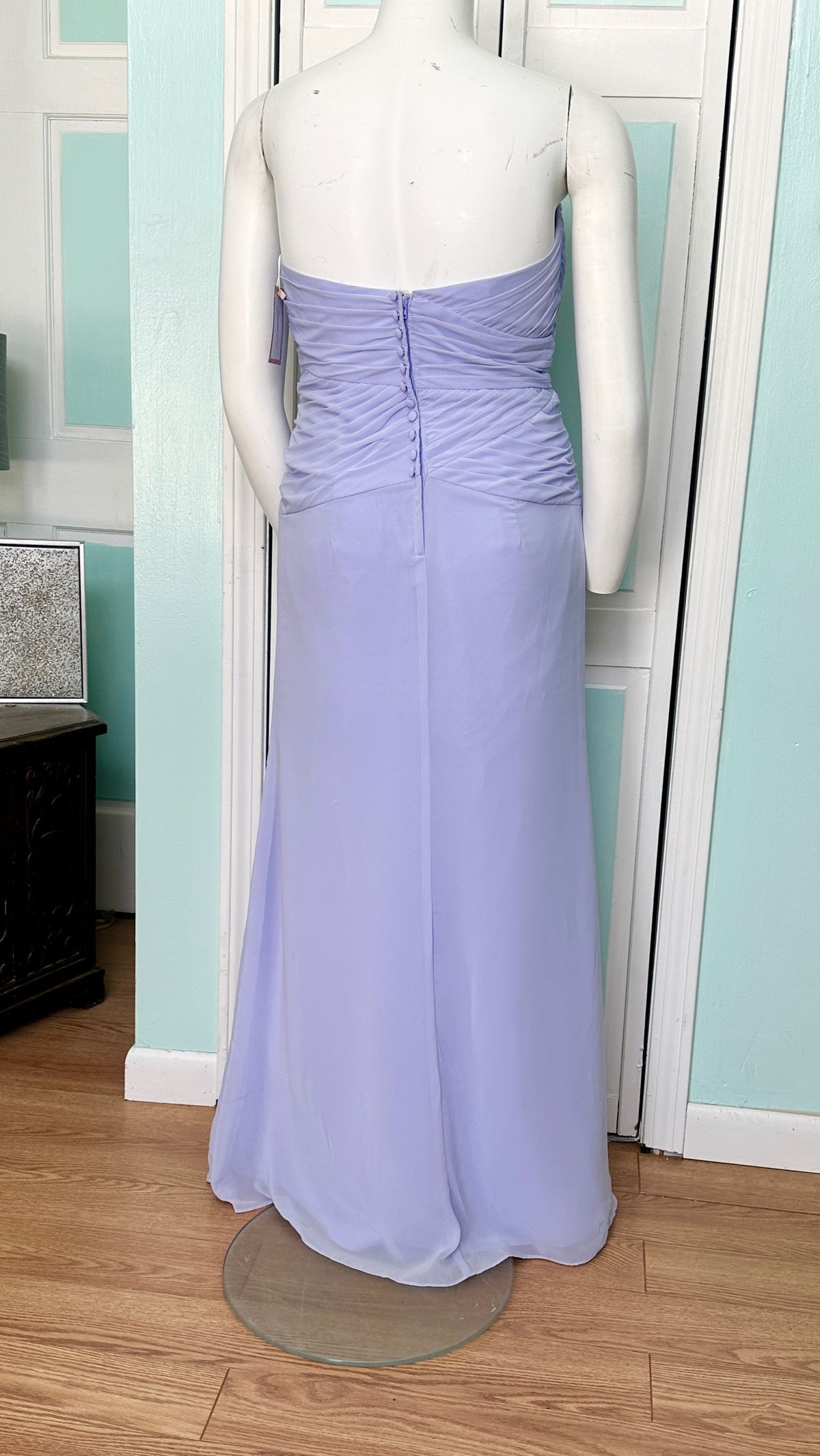Style 7381L Alfred Angelo Plus Size 16 Strapless Purple A-line Dress on Queenly