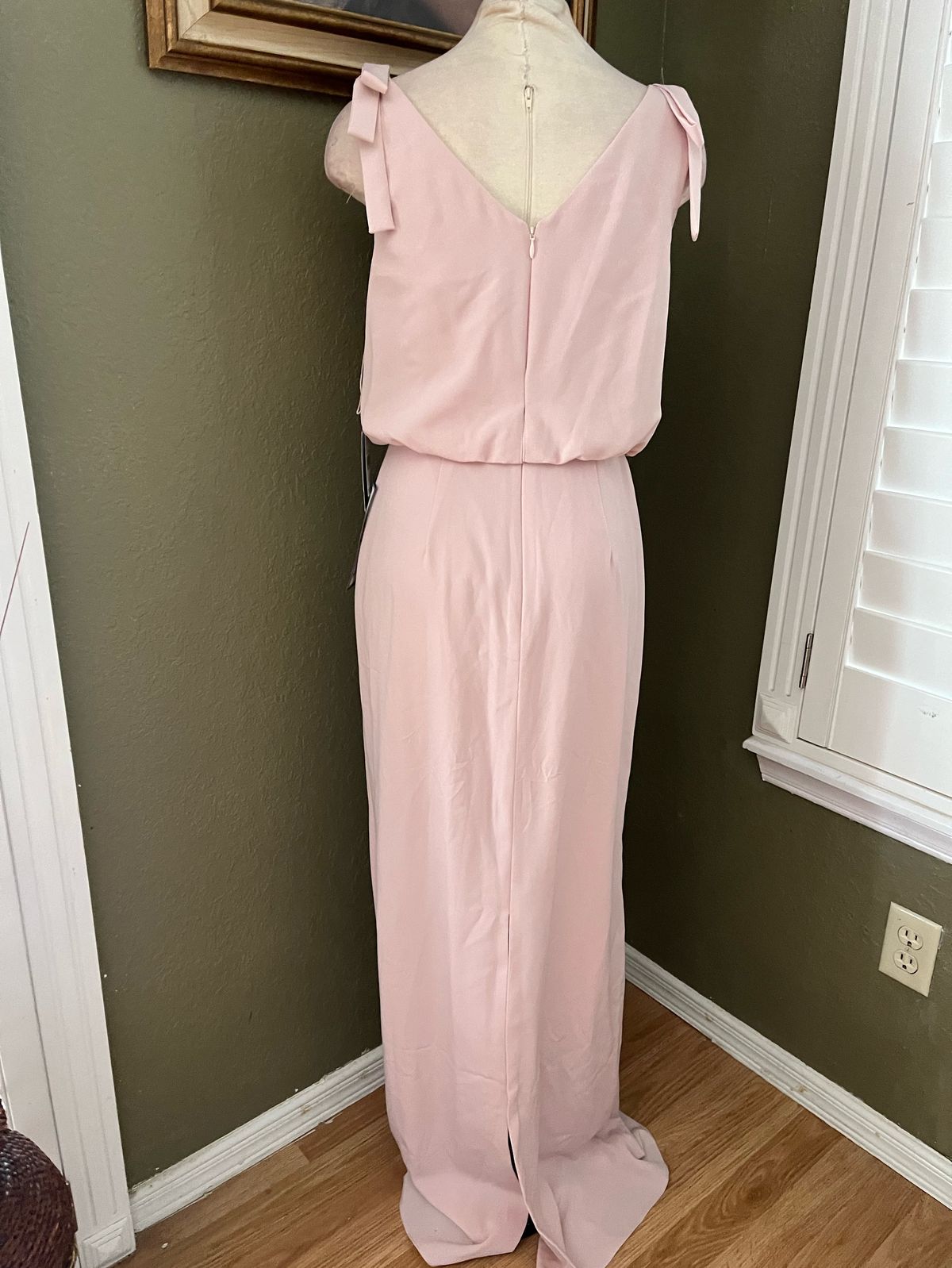Adrianna Papell Size 4 Wedding Guest Strapless Pink A-line Dress on Queenly