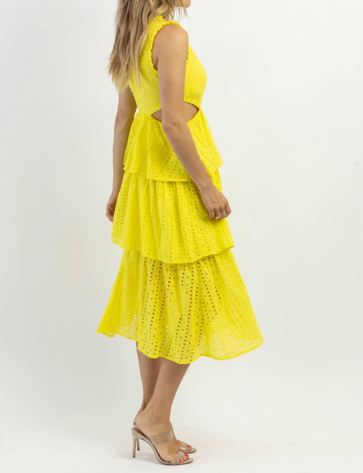 Style 1-1003501240-2696 The Clothing Company Size L Yellow Cocktail Dress on Queenly