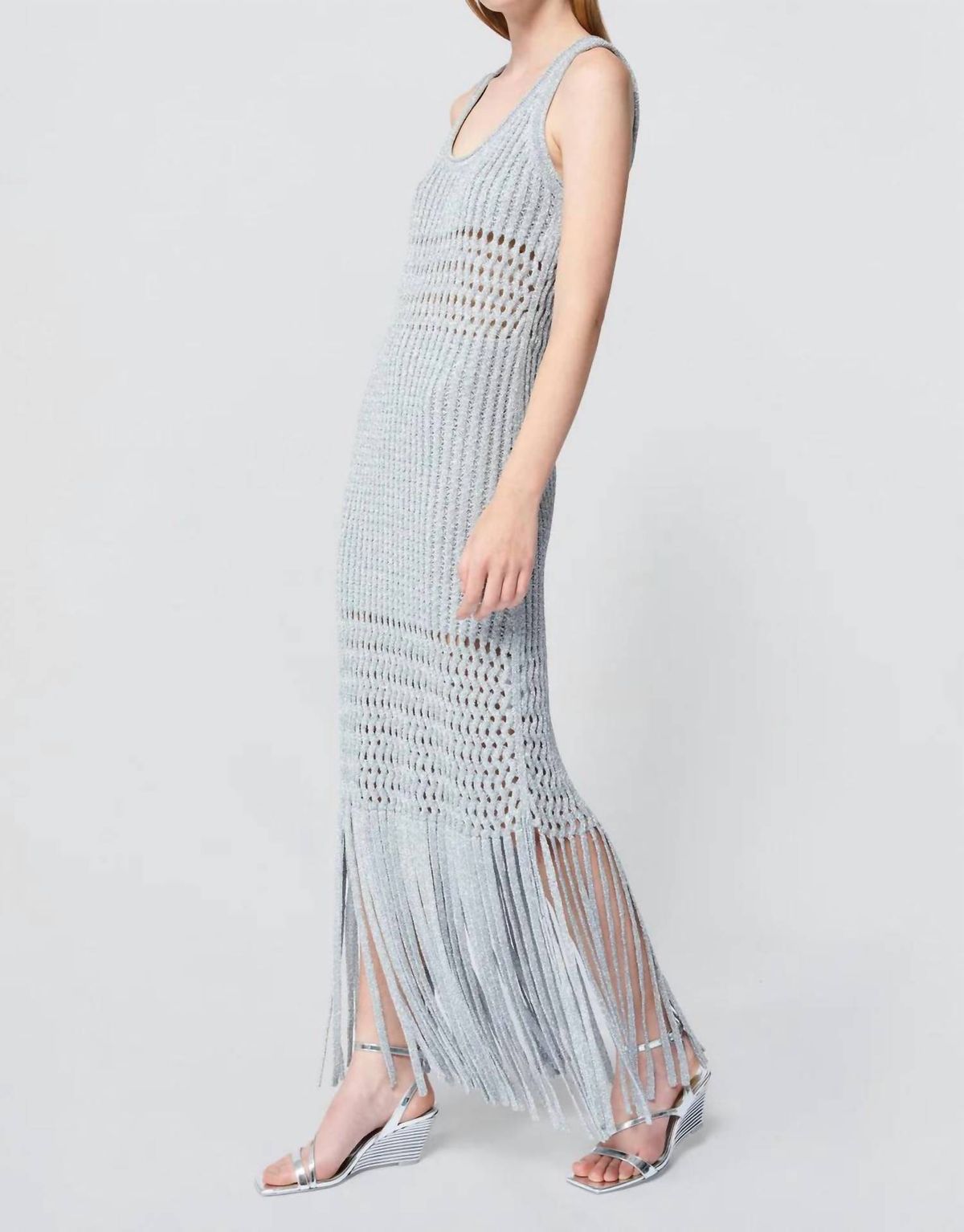 Style 1-1421618708-3236 JONATHAN SIMKHAI Size S Silver Cocktail Dress on Queenly