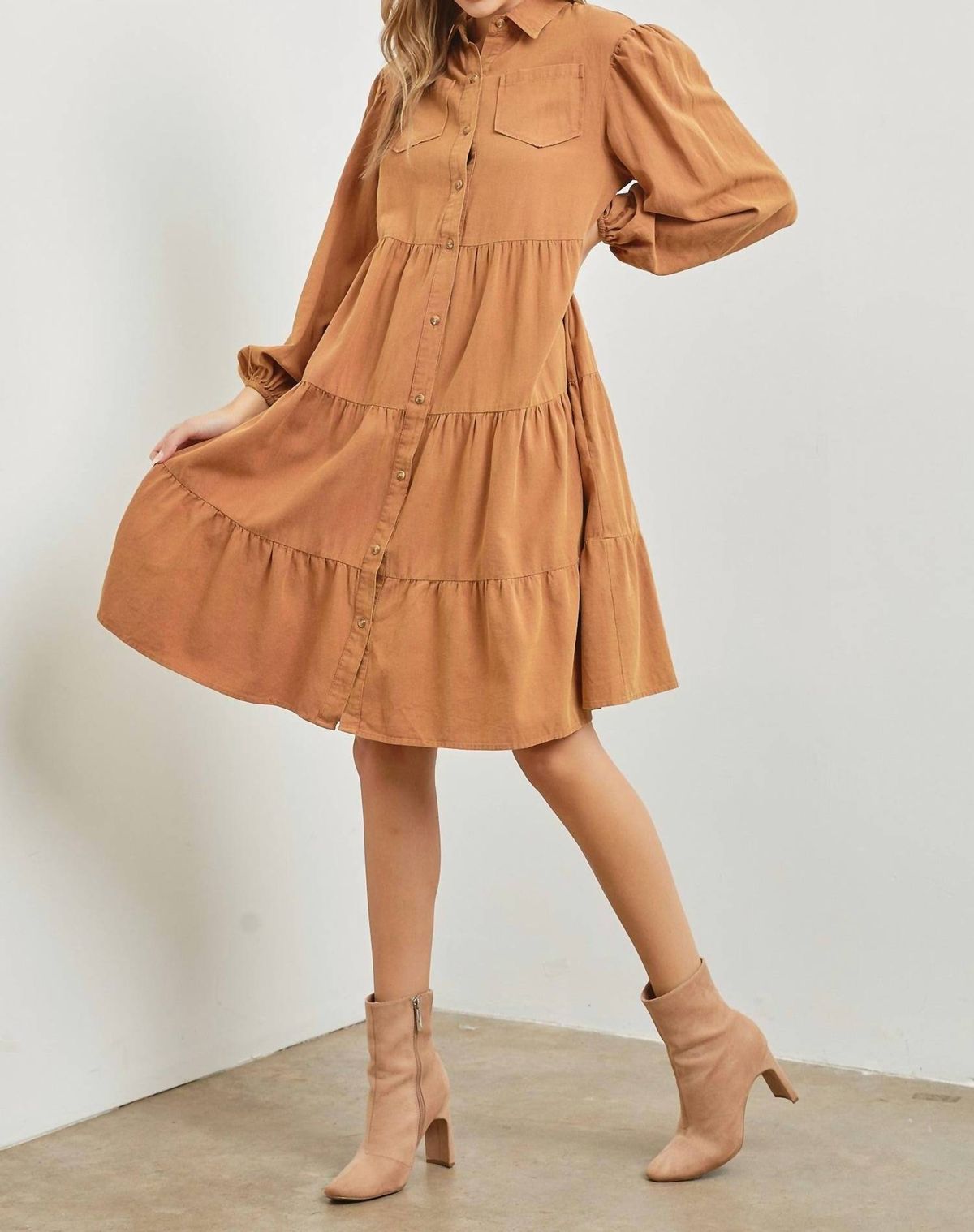 Style 1-1596623365-2696 Polagram Size L Brown Cocktail Dress on Queenly