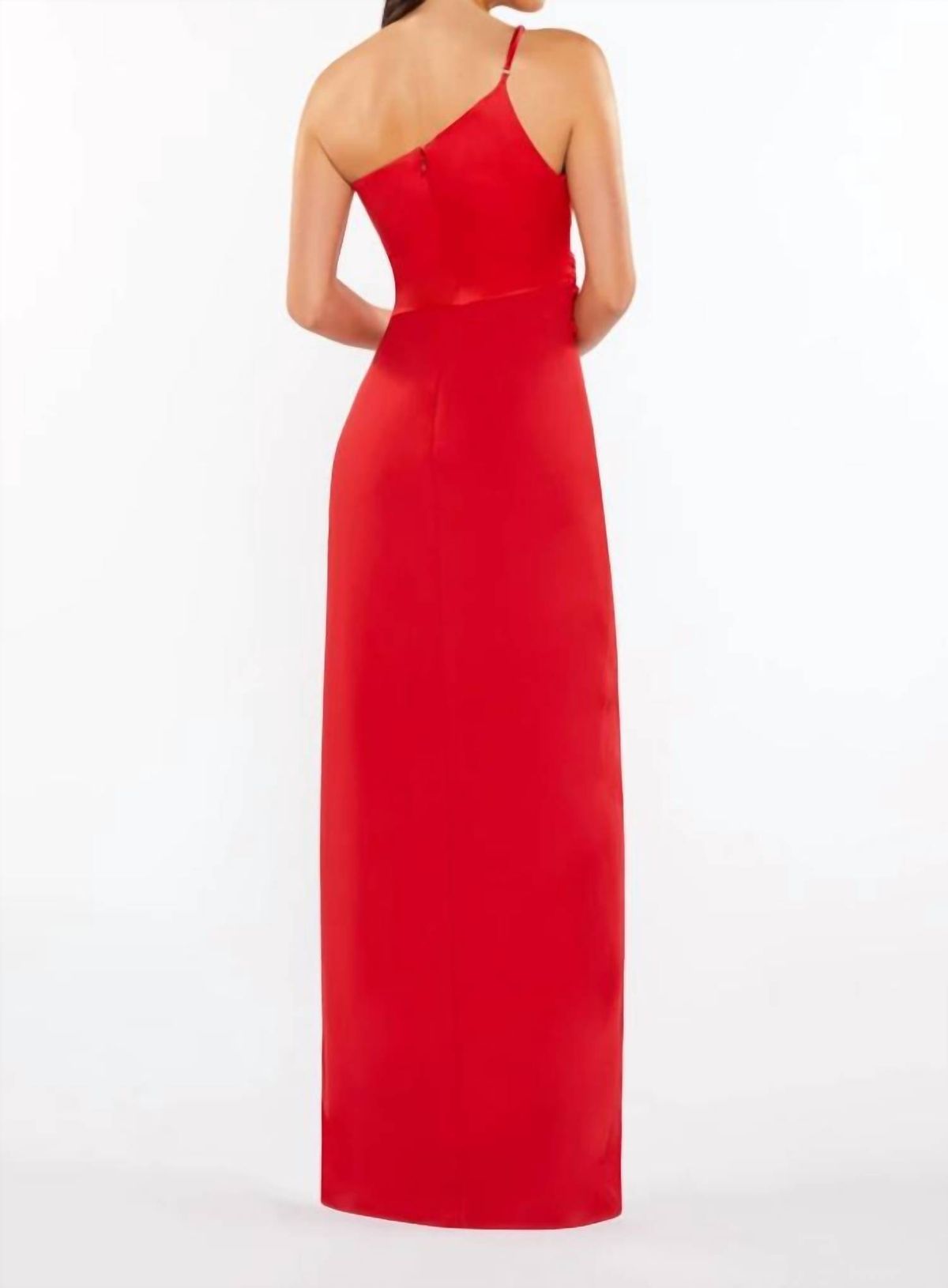 Style 1-1606383387-649 LIKELY Size 2 One Shoulder Red Side Slit Dress on Queenly