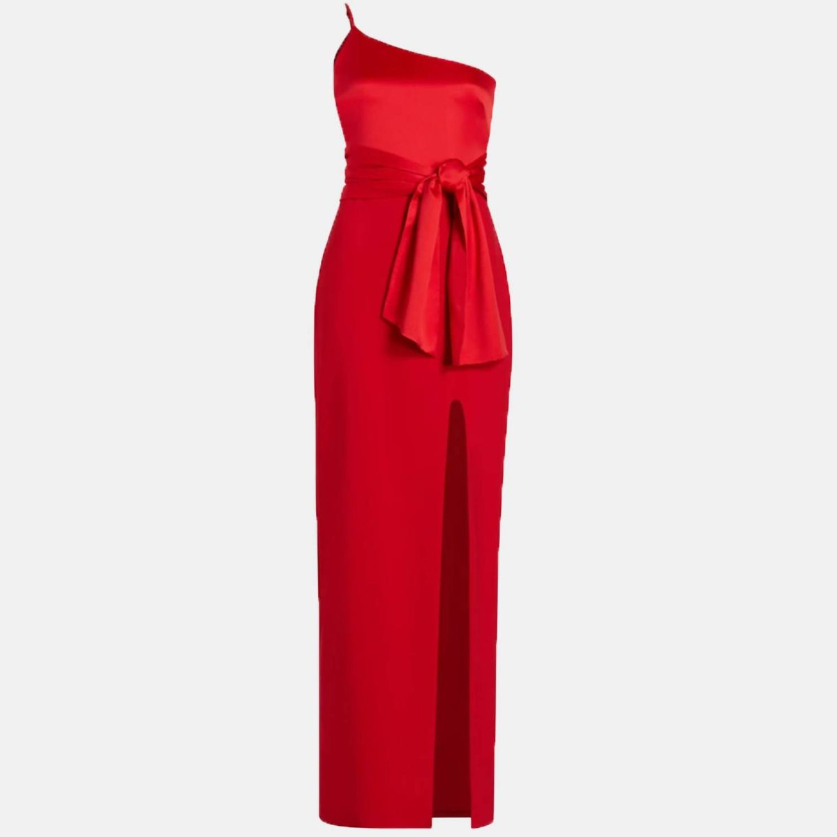 Style 1-1606383387-649 LIKELY Size 2 One Shoulder Red Side Slit Dress on Queenly