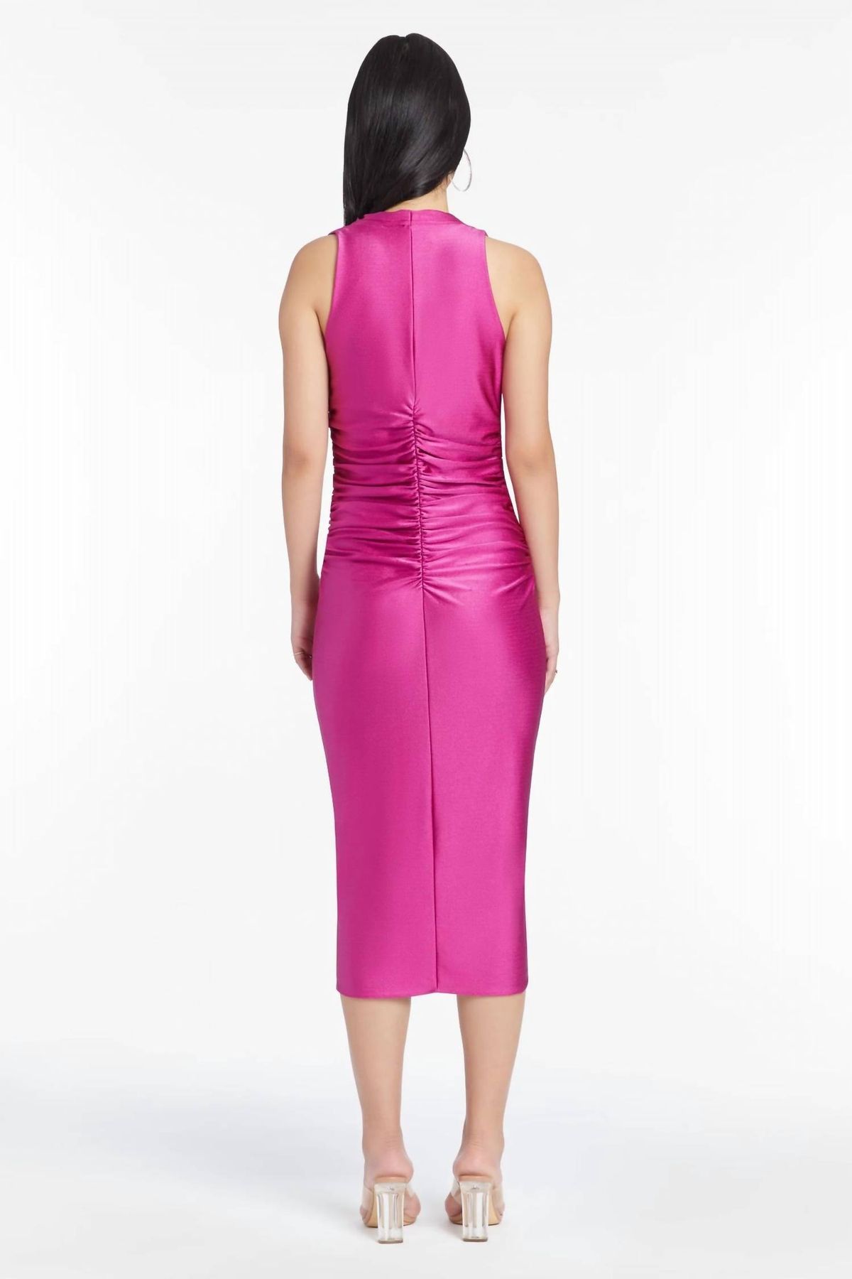 Style 1-1693116390-2901 Amanda Uprichard Size M Nightclub Satin Hot Pink Cocktail Dress on Queenly