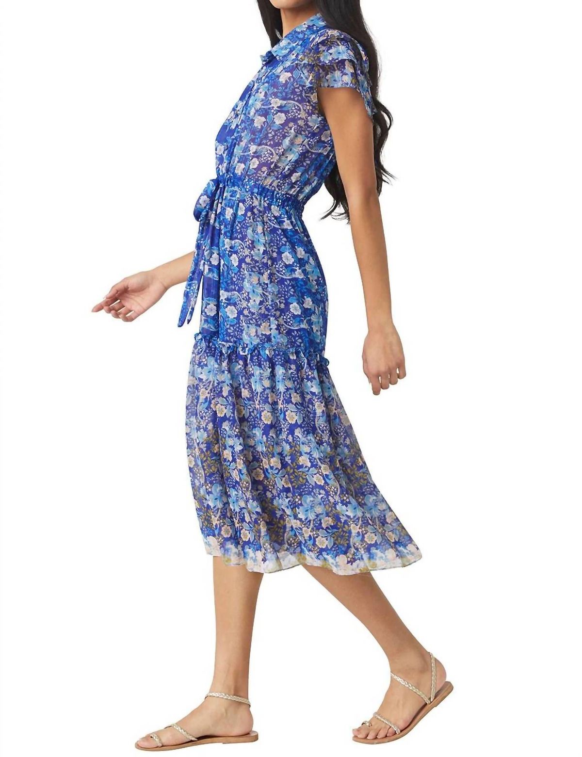 Style 1-1876528770-3236 Misa Los Angeles Size S High Neck Blue Cocktail Dress on Queenly