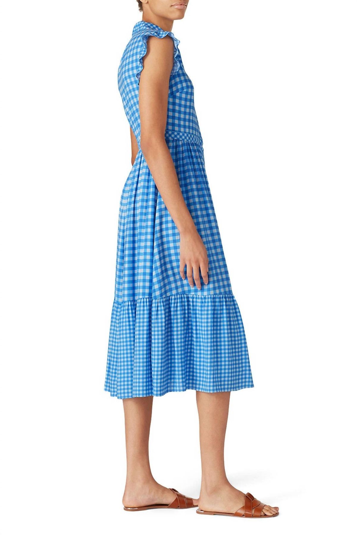 Style 1-1901975301-73-1 Draper James Size 0 High Neck Satin Blue Cocktail Dress on Queenly