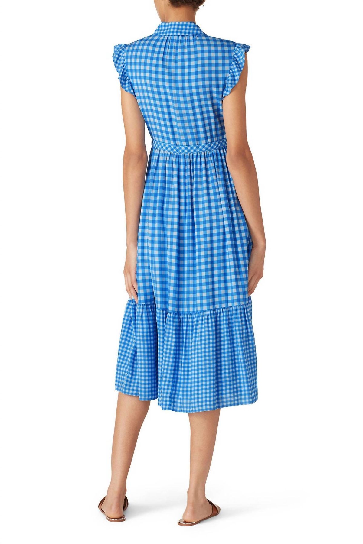 Style 1-1901975301-73-1 Draper James Size 0 High Neck Satin Blue Cocktail Dress on Queenly