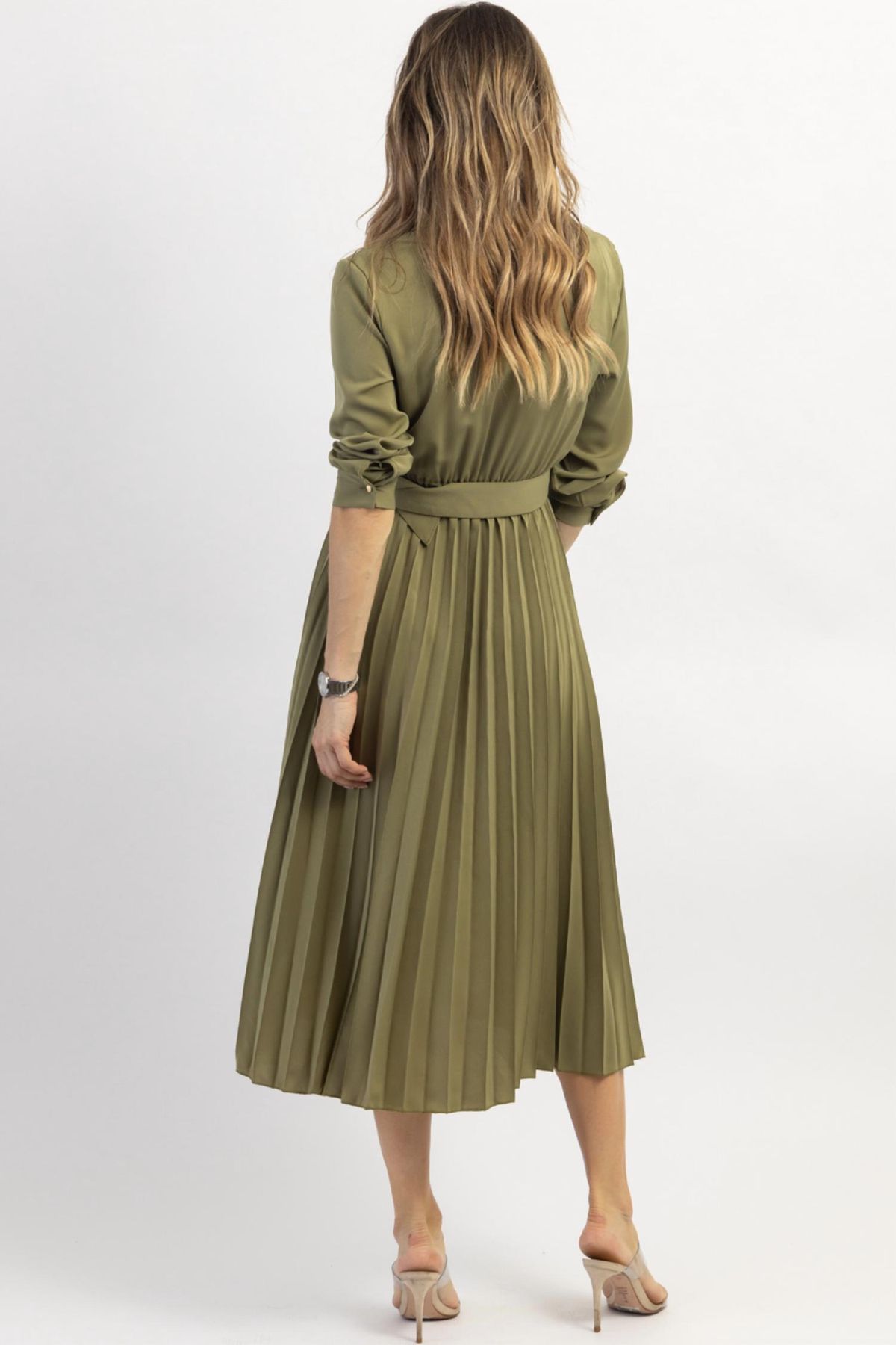 Style 1-2076968588-2696 SUNDAYUP Size L Long Sleeve Green Cocktail Dress on Queenly