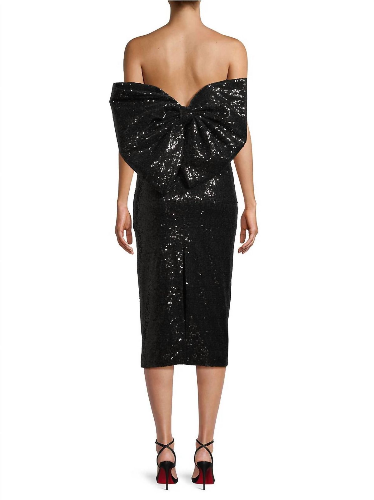 Style 1-2291133708-1901 TOCCIN Size 6 Strapless Black Cocktail Dress on Queenly