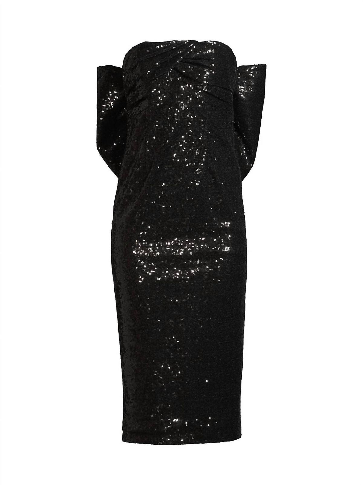 Style 1-2291133708-1901 TOCCIN Size 6 Strapless Black Cocktail Dress on Queenly