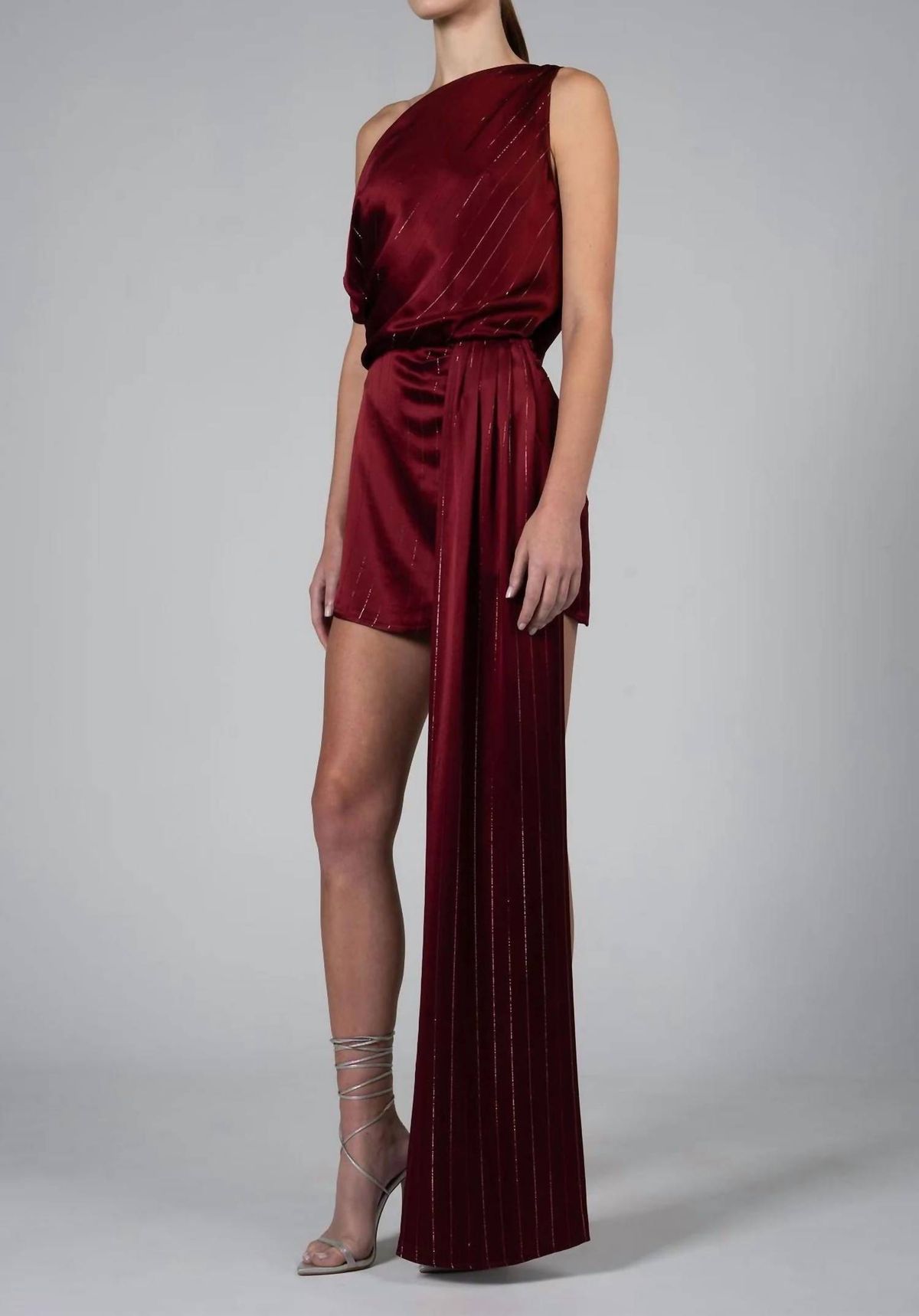 Style 1-2329766986-2901 NONCHALANTLABEL Size M Off The Shoulder Red Cocktail Dress on Queenly