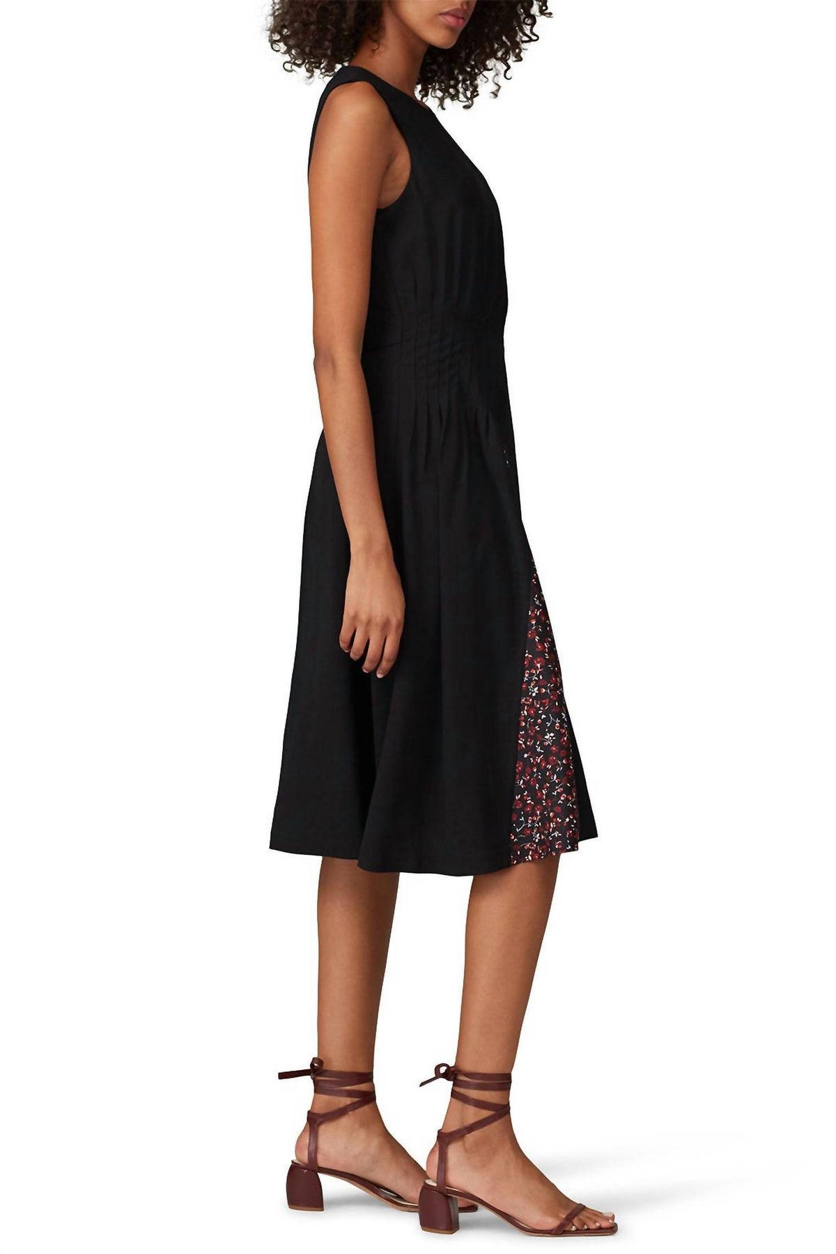 Style 1-2649523459-5648-1 Thakoon Size 8 Floral Black Cocktail Dress on Queenly