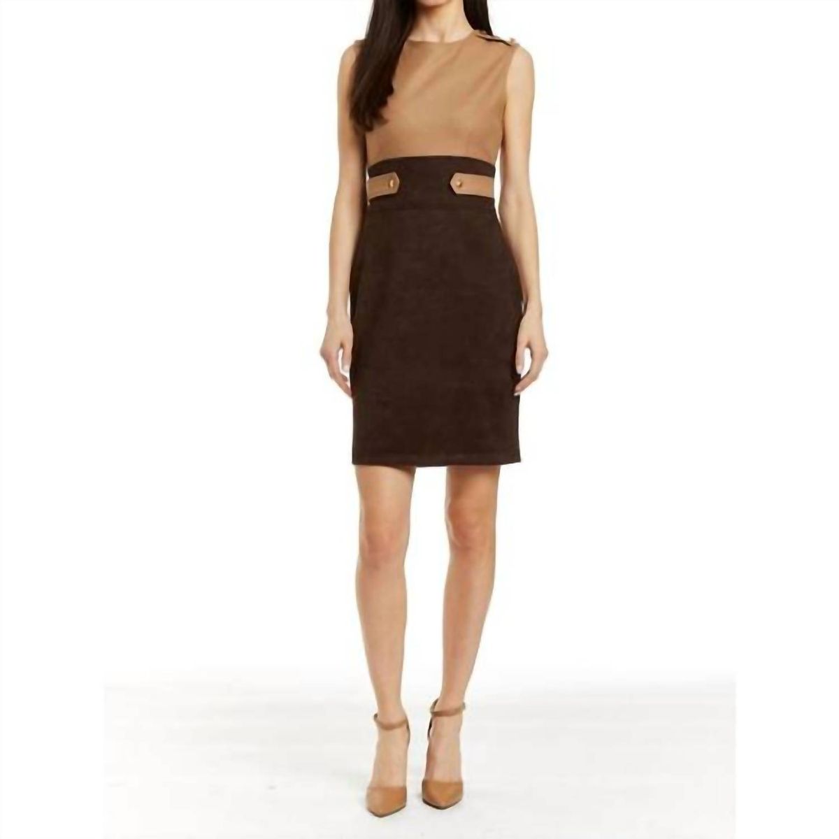 Style 1-2757880480-3236 DREW Size S Brown Cocktail Dress on Queenly