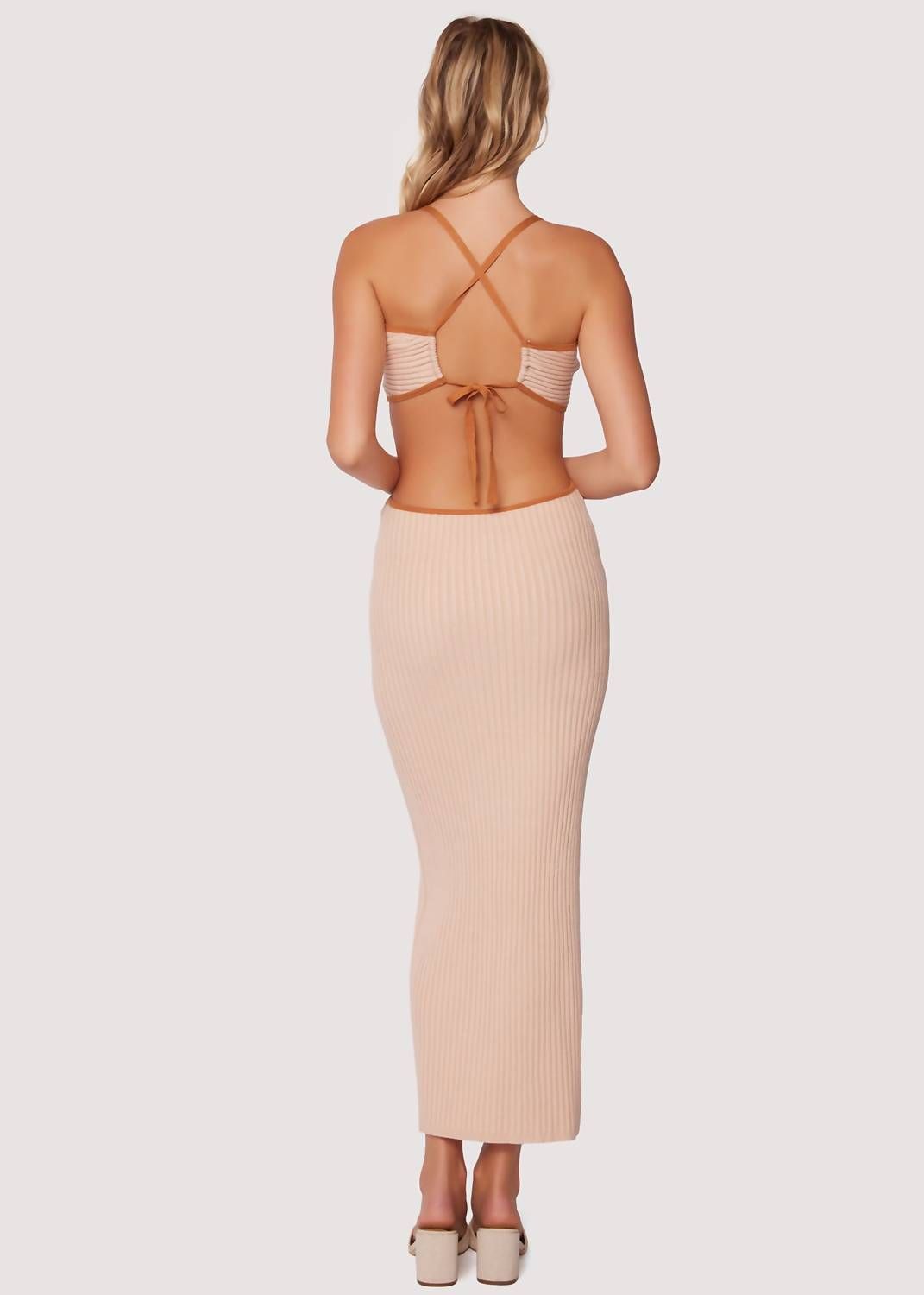 Style 1-2758783702-3107 LOST + WANDER Size M Nude Cocktail Dress on Queenly