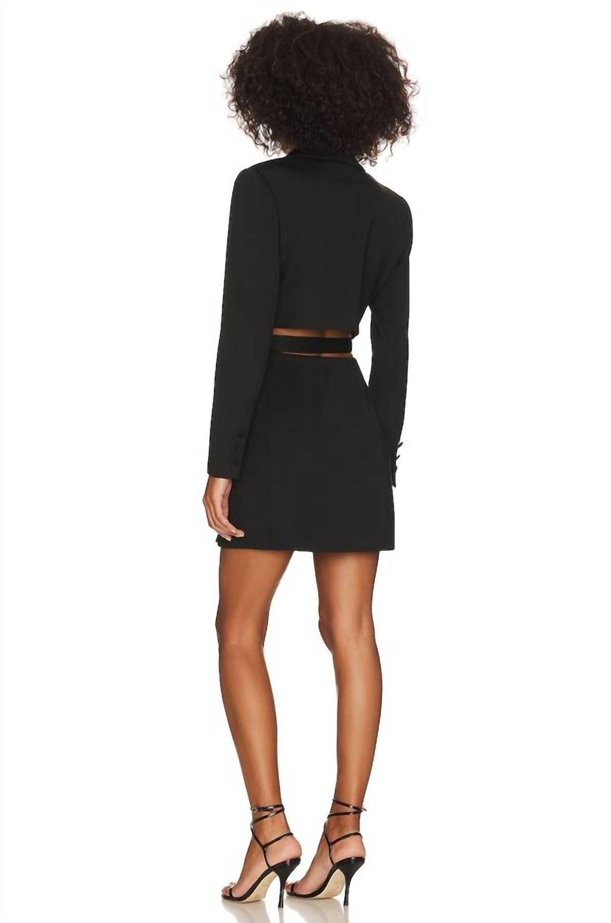Style 1-2809422291-1749 GOOD AMERICAN Size 4X Blazer Black Cocktail Dress on Queenly