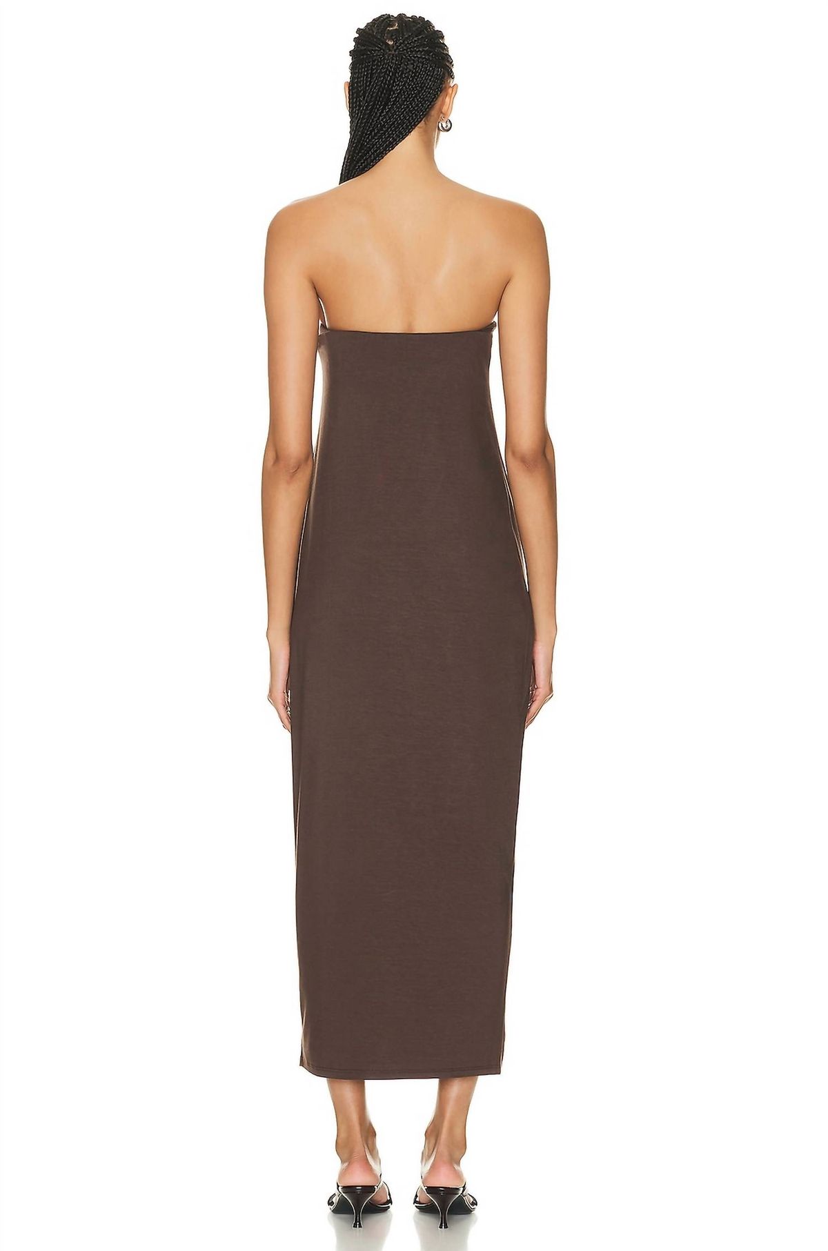 Style 1-285033326-3236 Enza Costa Size S Strapless Brown Floor Length Maxi on Queenly