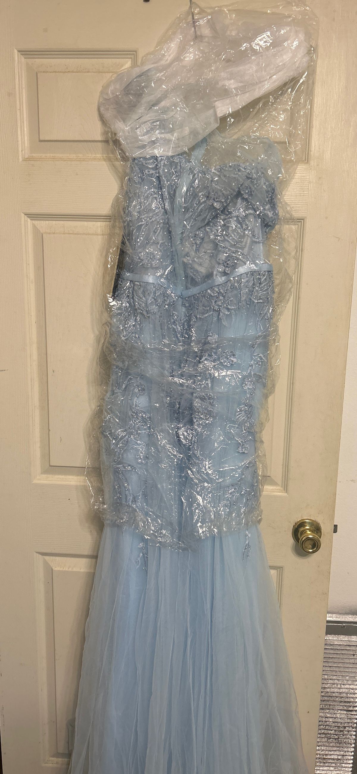 Size 14 Blue Ball Gown on Queenly