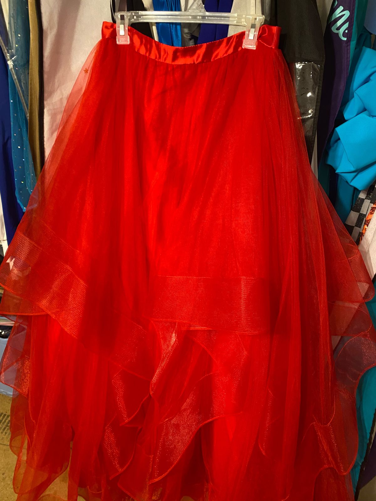 The secret dress Size 10 Prom High Neck Red Ball Gown on Queenly