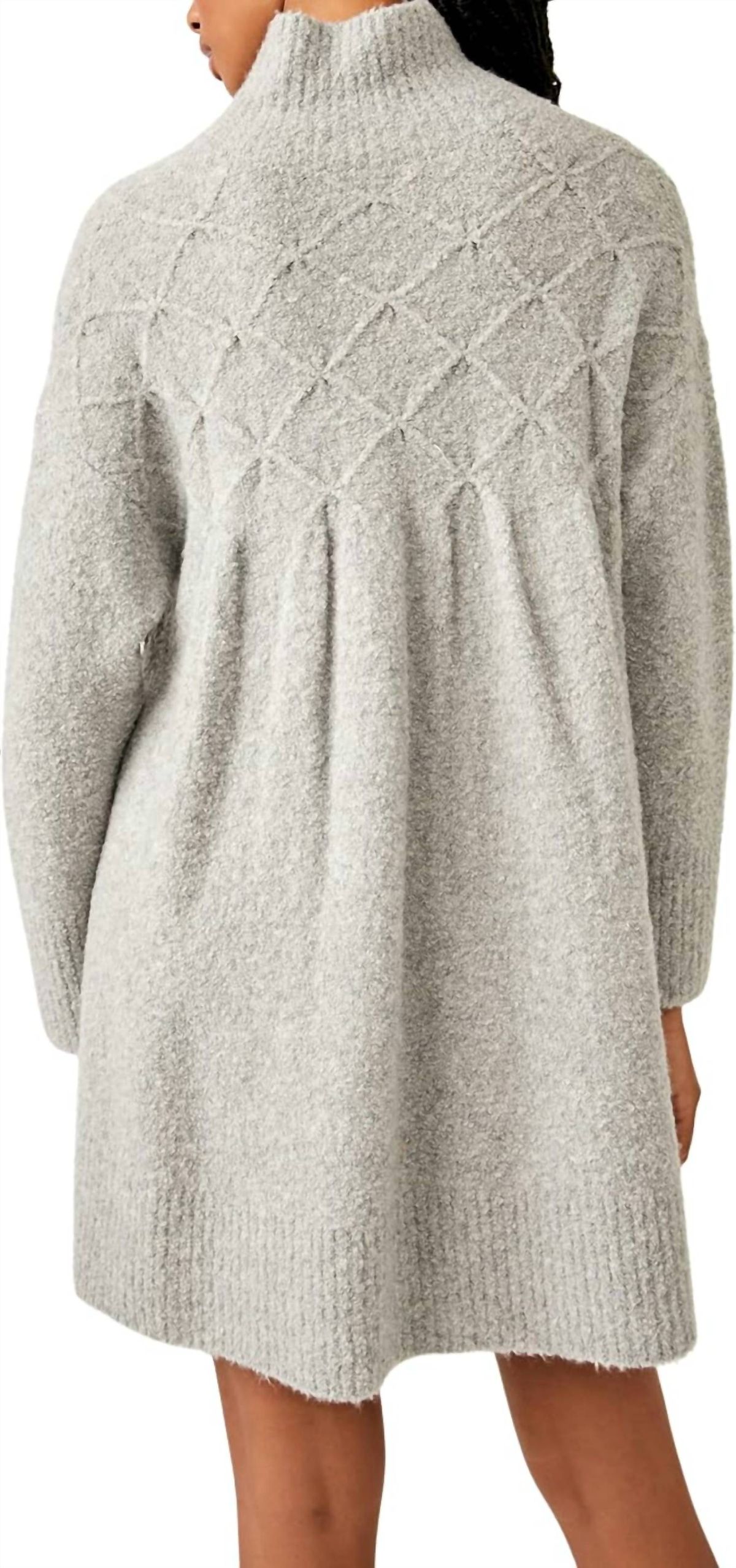 Style 1-3683510909-2901 Free People Size M Long Sleeve Gray Cocktail Dress on Queenly