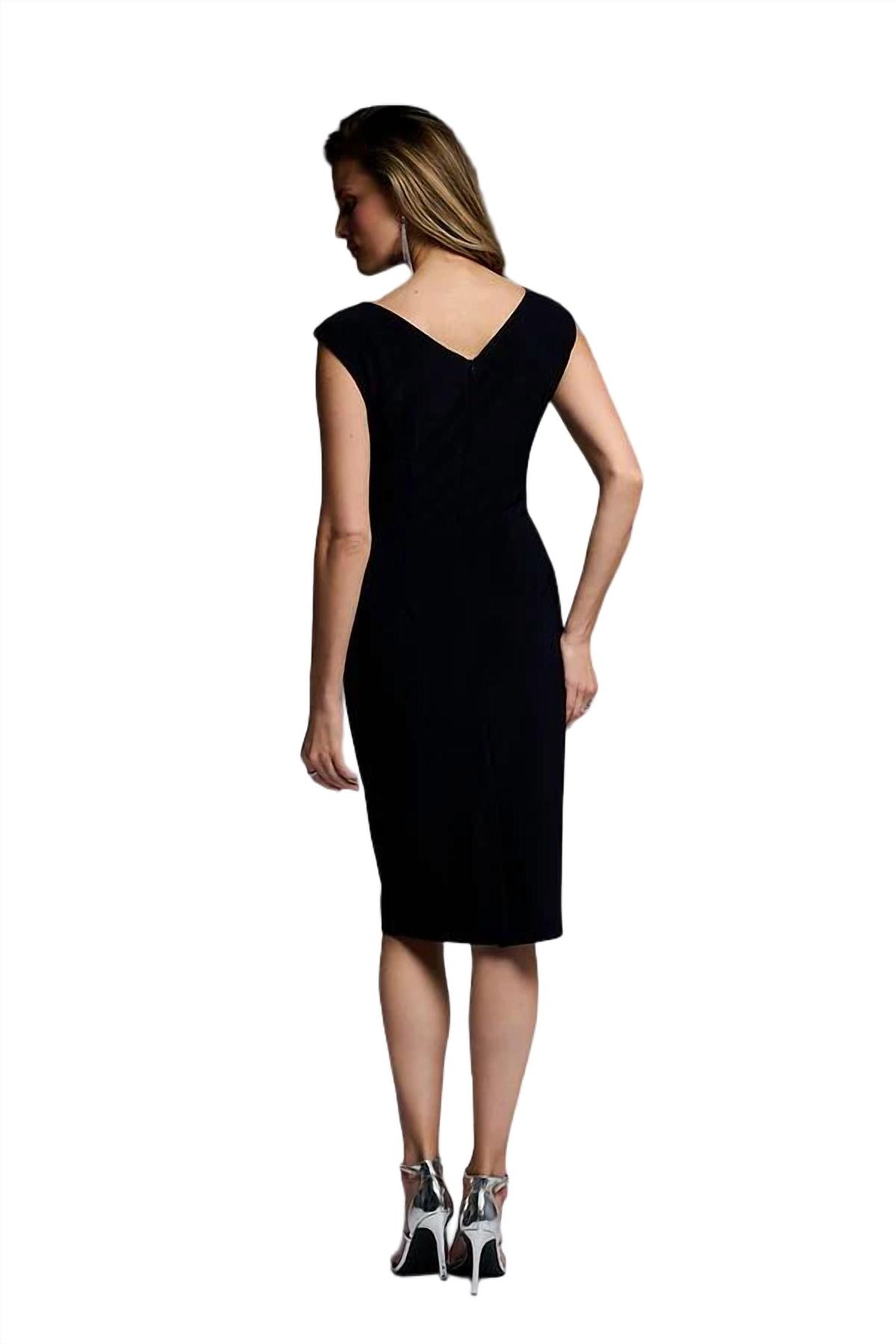 Style 1-3720731925-98 Joseph Ribkoff Size 10 Black Cocktail Dress on Queenly