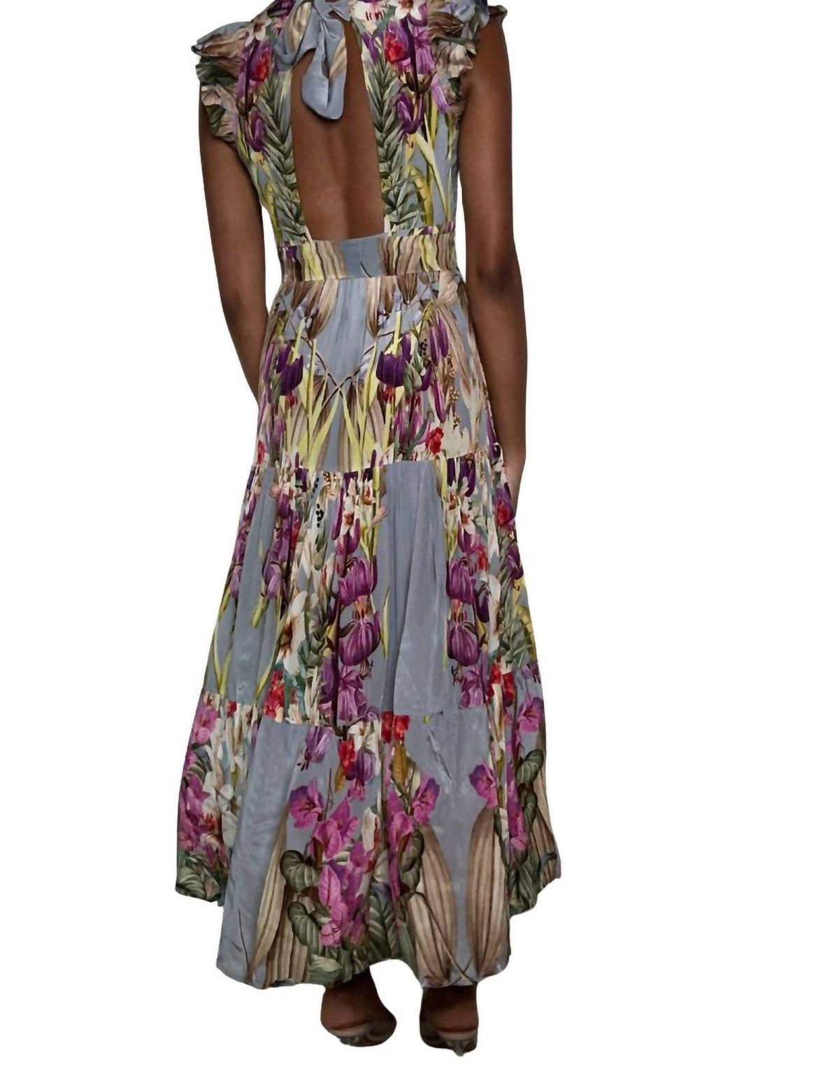 Style 1-379290566-3236 CAROLINA K Size S Floral Purple Floor Length Maxi on Queenly