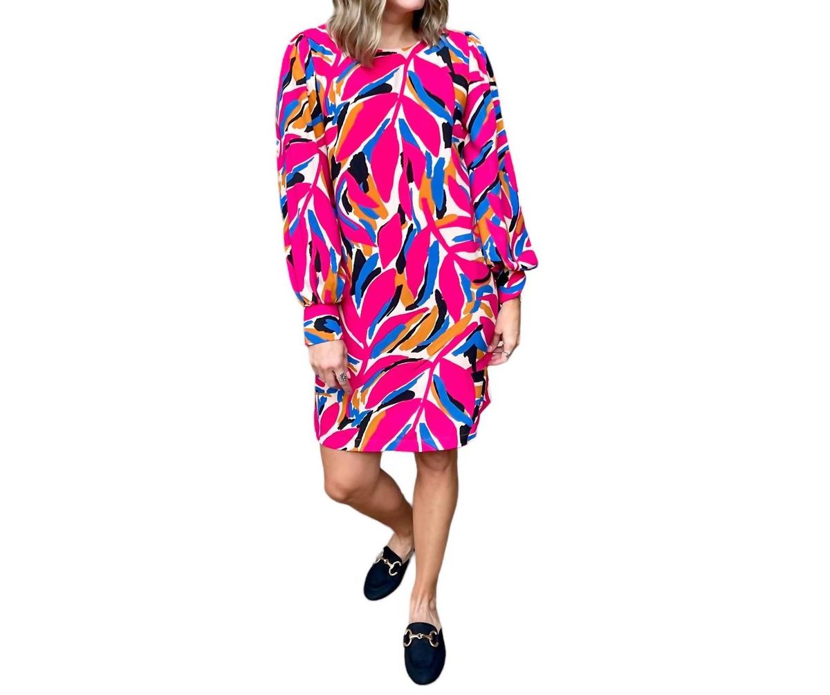 Style 1-389299284-3471 FSL Apparel Size S Long Sleeve Hot Pink Cocktail Dress on Queenly