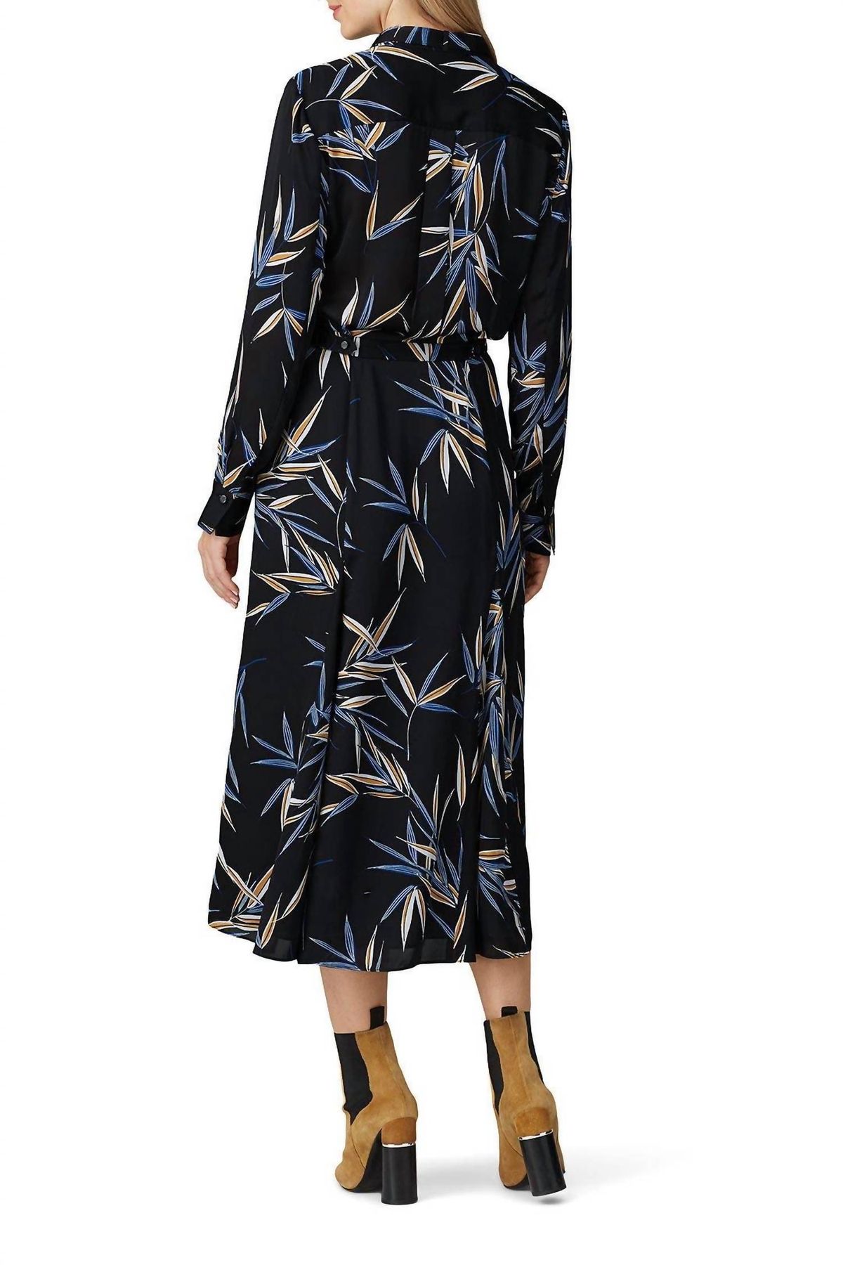 Style 1-3954556597-4818-1 Equipment Size 4 Long Sleeve Floral Black Cocktail Dress on Queenly