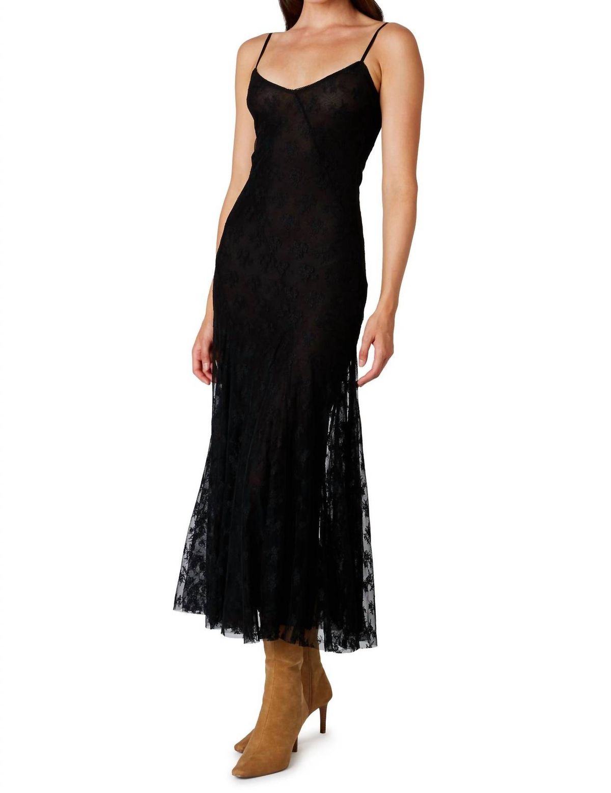 Style 1-469984068-2696 NIA Size L Lace Black Cocktail Dress on Queenly