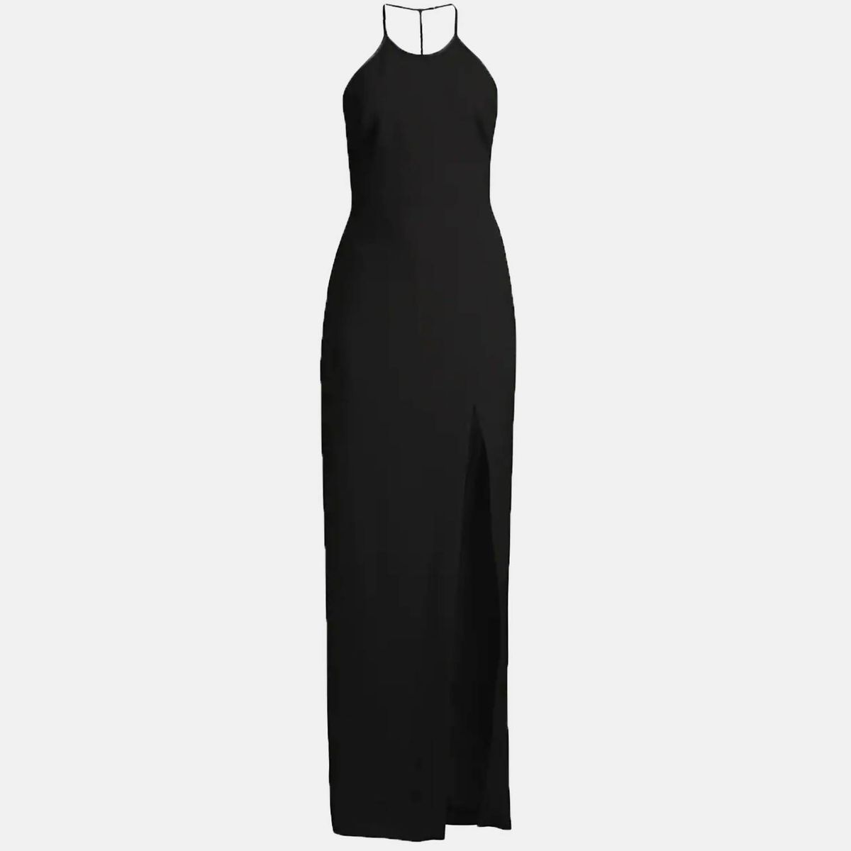 Style 1-842669541-98 LIKELY Size 10 Halter Black Floor Length Maxi on Queenly