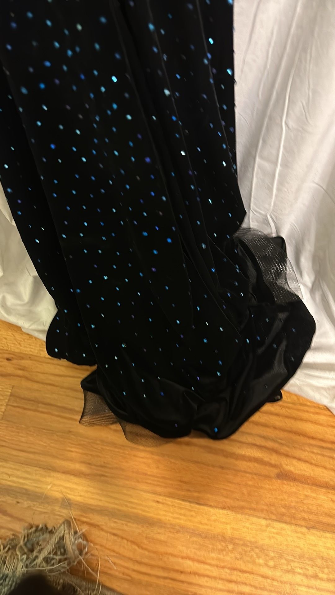 Size 8 Prom Long Sleeve Blue Mermaid Dress on Queenly