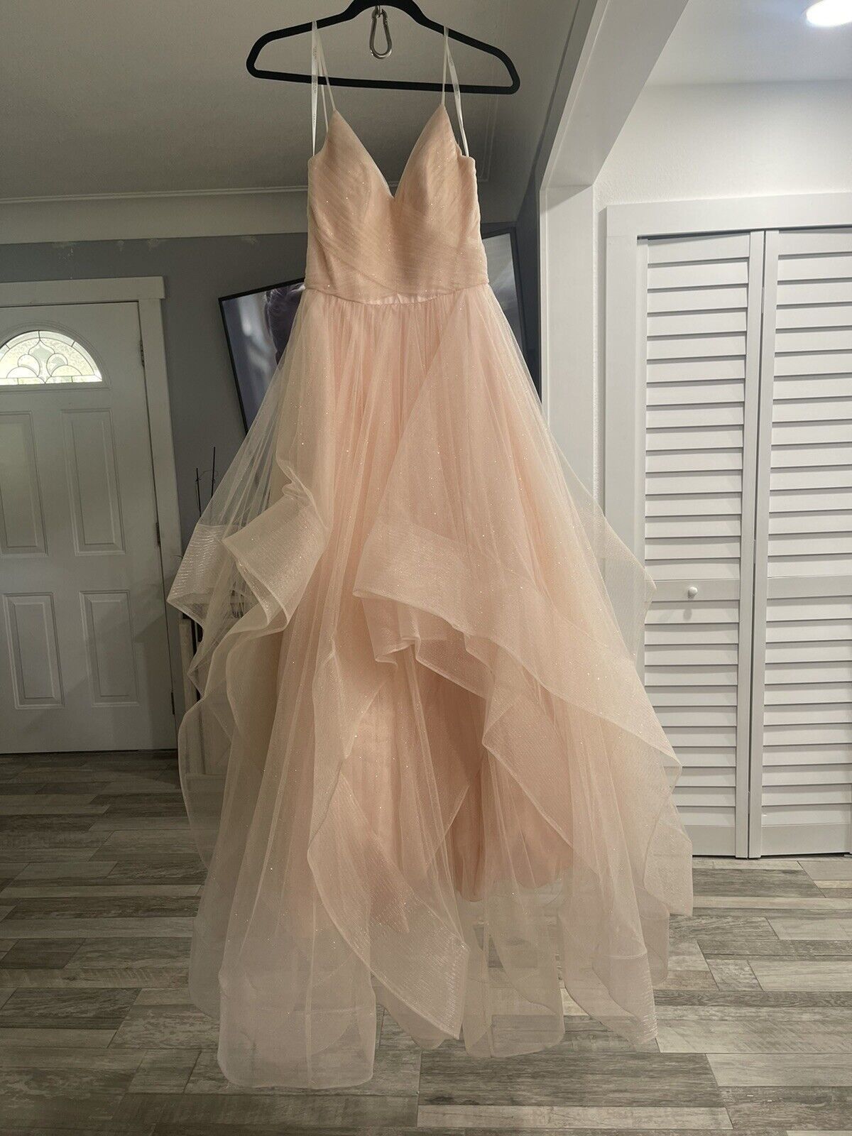 Style 1811P5849 Terani Couture Size 4 Pink Ball Gown on Queenly