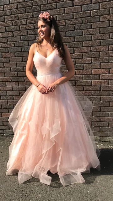 Style 1811P5849 Terani Couture Size 8 Pink Ball Gown on Queenly