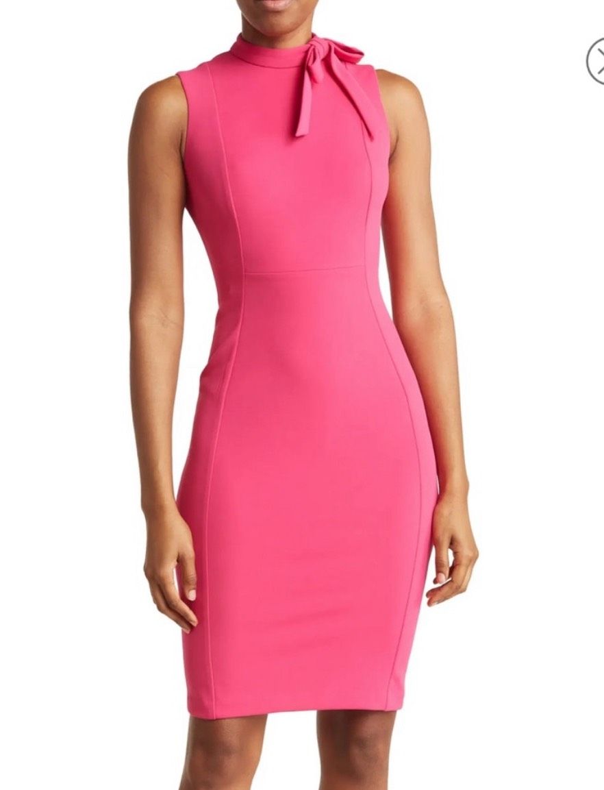 Calvin Klein Size 0 Pageant High Neck Pink Cocktail Dress on Queenly