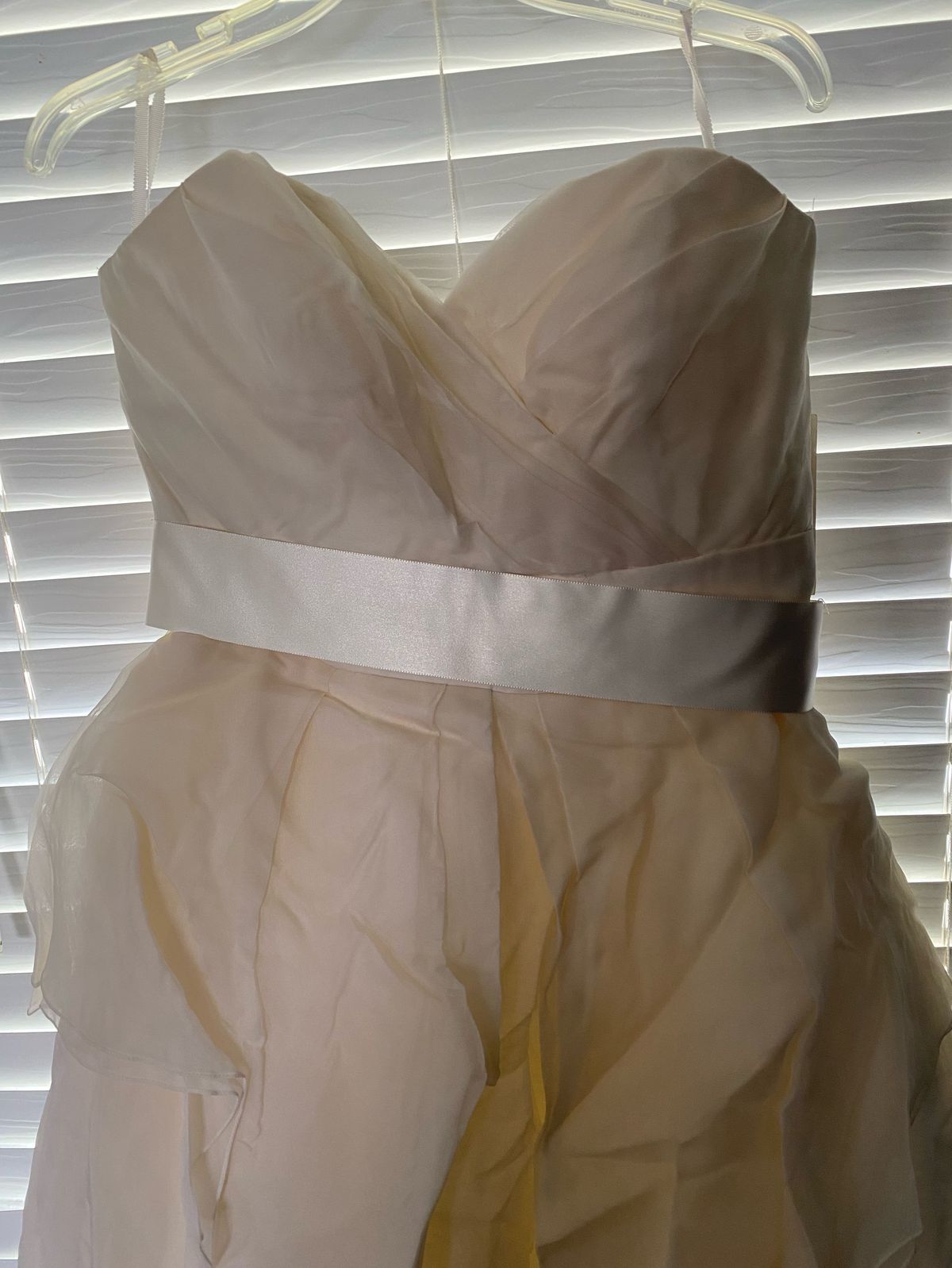 Style 8012 B Watters brides Size 10 Wedding Strapless White Ball Gown on Queenly
