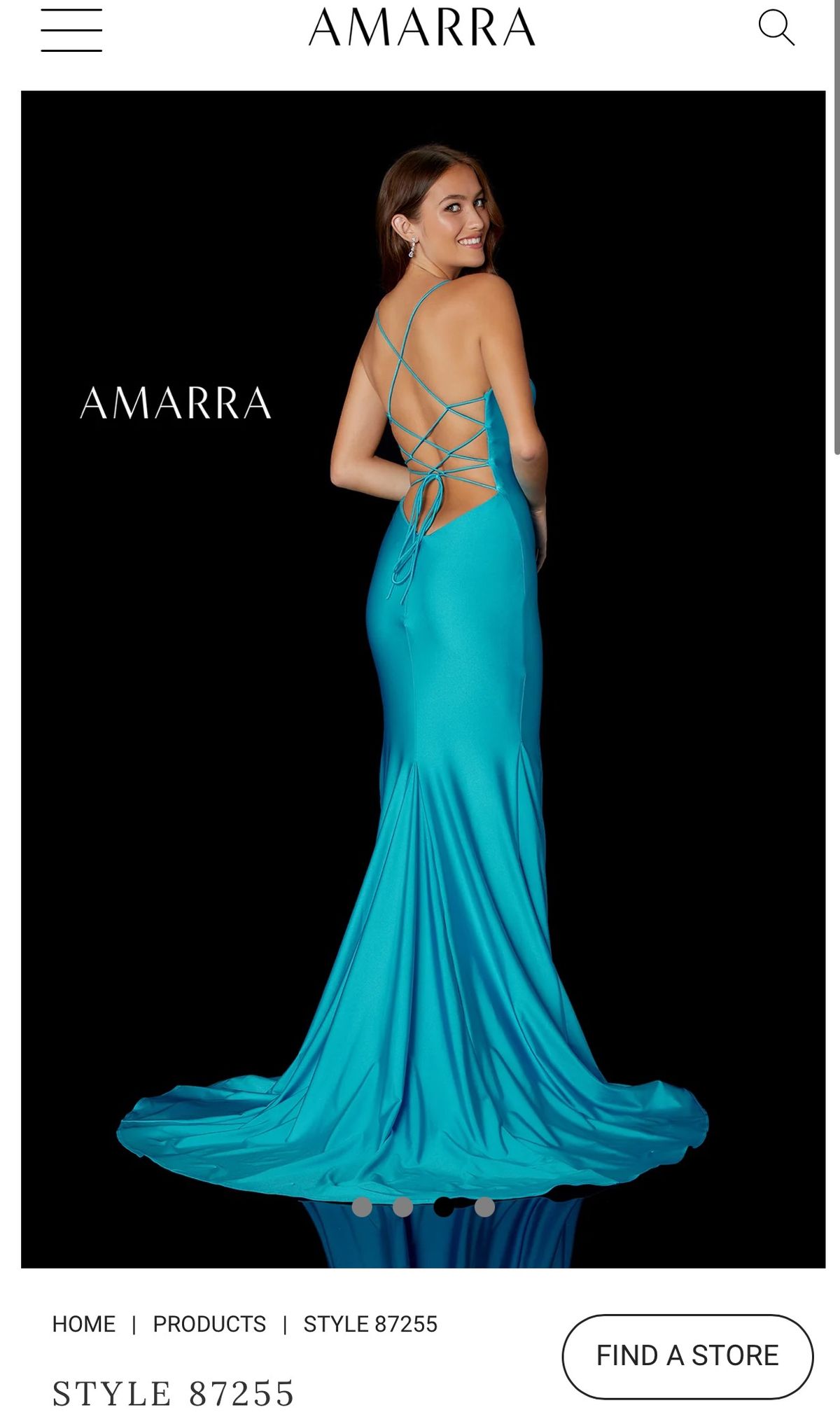 Style 87255 Orange Amarra Size 2 Prom Plunge Orange Side Slit Dress on Queenly