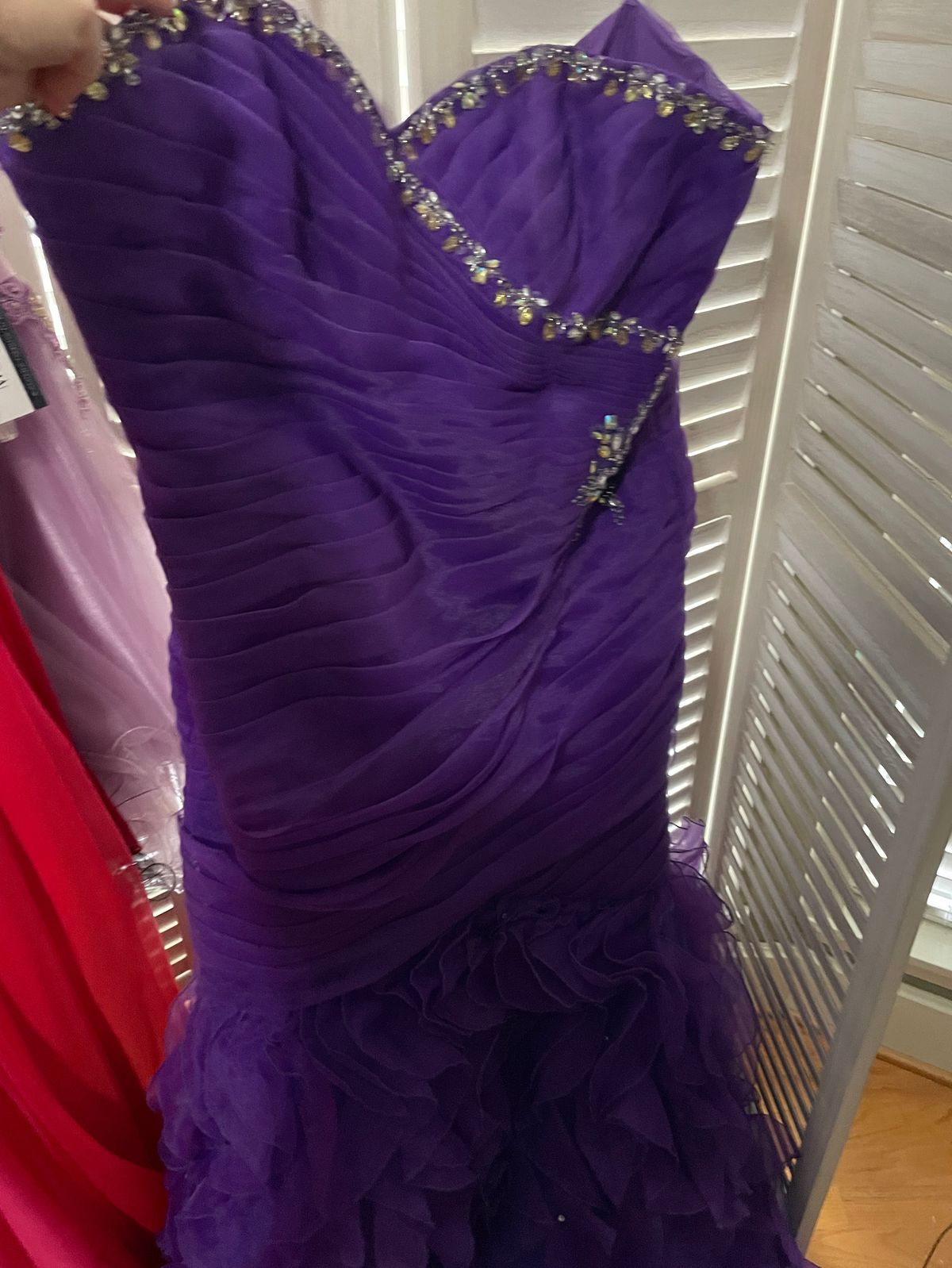 Plus Size 22 Prom Purple Mermaid Dress on Queenly