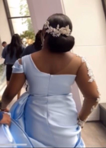 Size 8 Prom One Shoulder Blue Side Slit Dress on Queenly