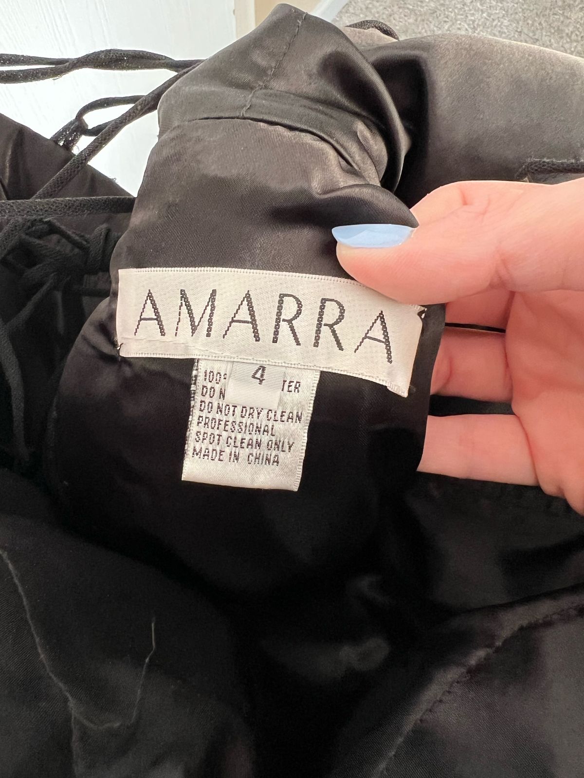 Amarra Size 4 Pageant Black Cocktail Dress on Queenly