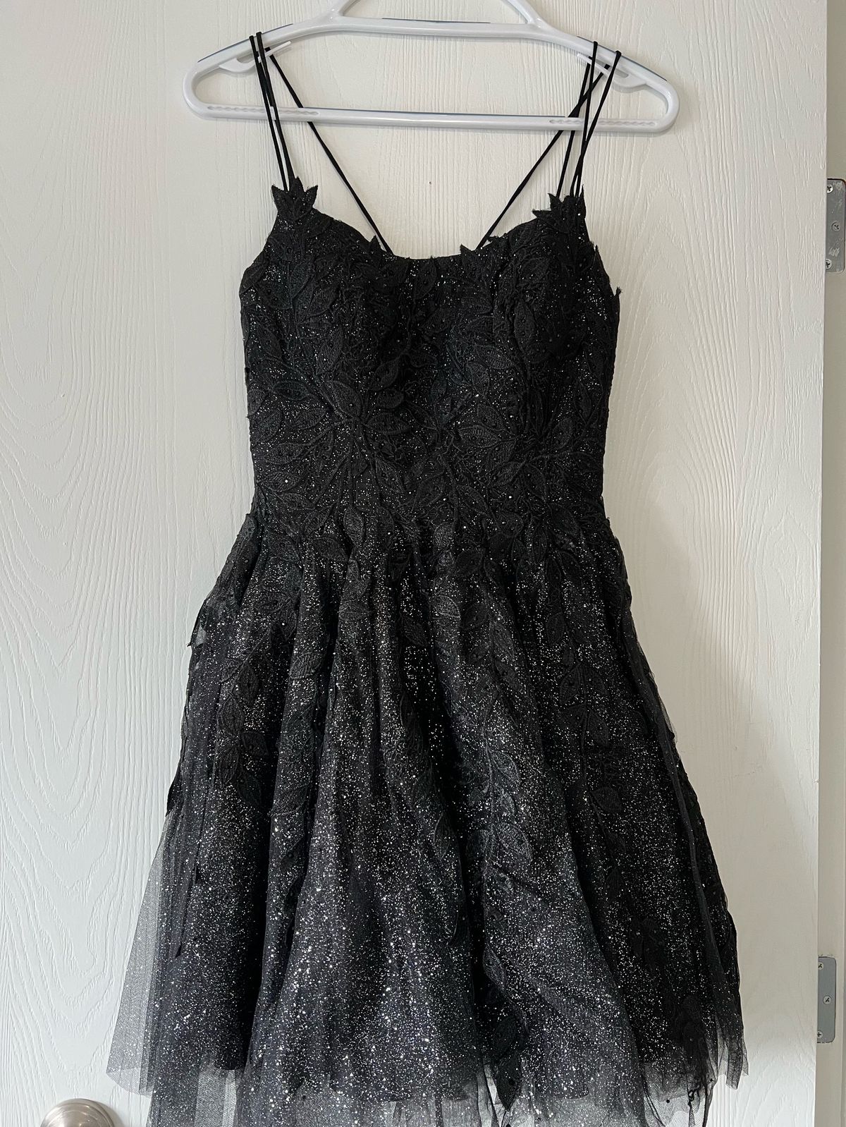 Amarra Size 4 Pageant Black Cocktail Dress on Queenly