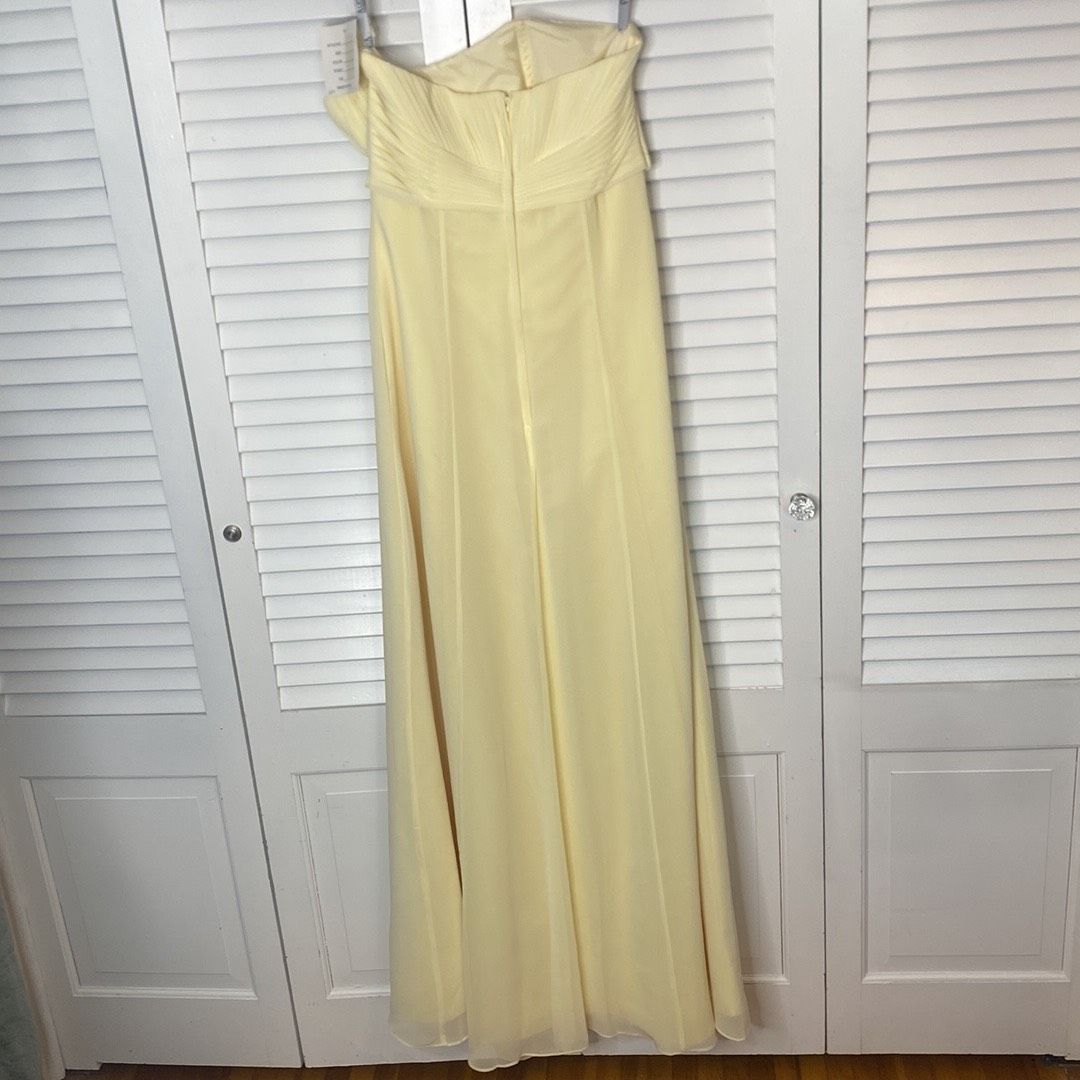 Style 4074 Alexia Designs Size 10 Strapless Yellow Floor Length Maxi on Queenly