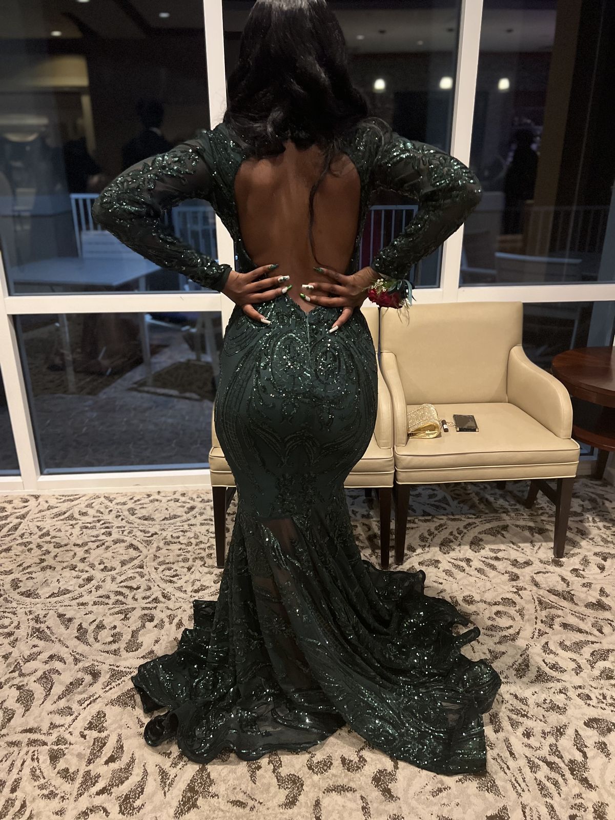 Custom Made! Size 8 Green Mermaid Dress on Queenly